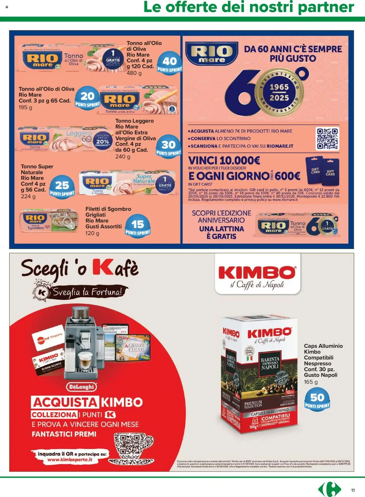 Volantino Carrefour del 21.08.2025 | Pagina: 11 | Prodotti: Tonno, Sveglia, Alluminio, Sgombro