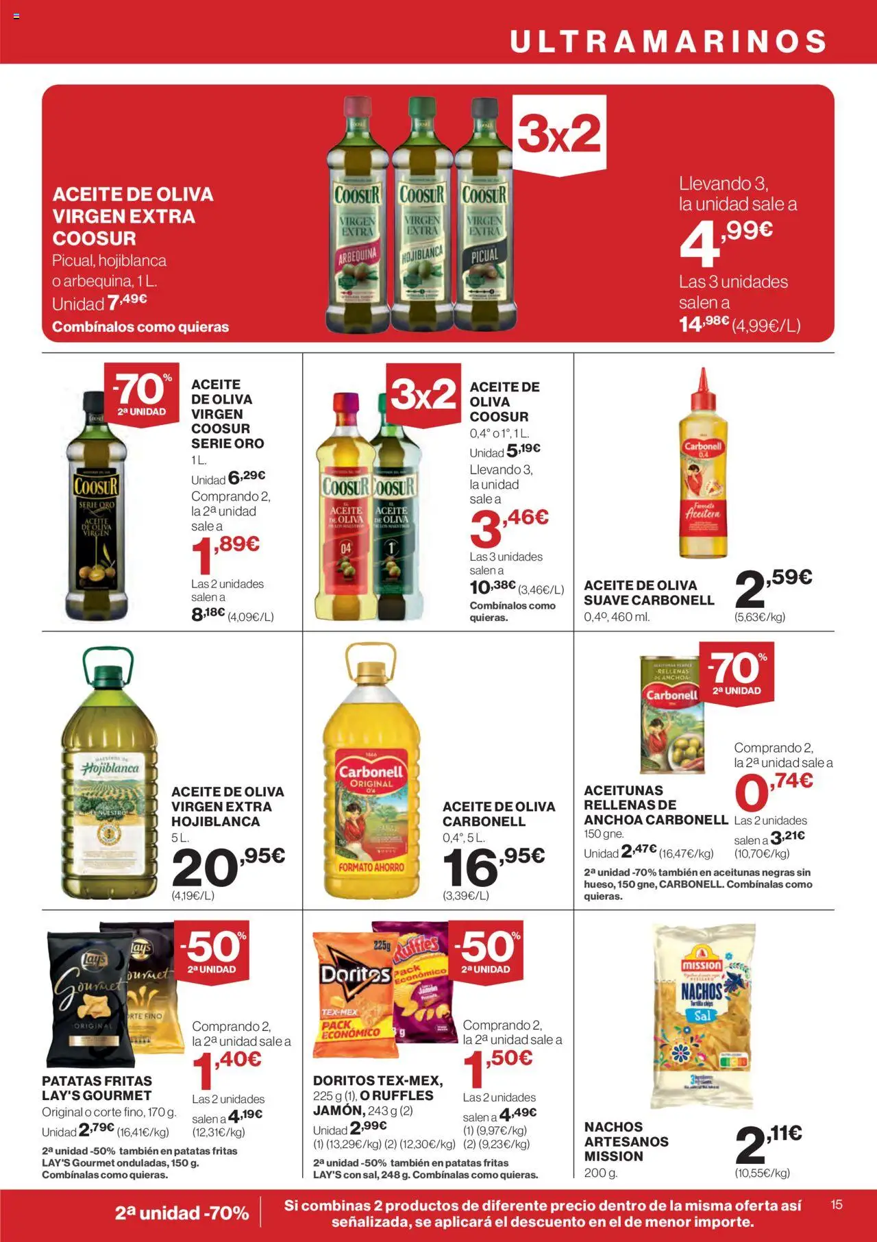 Supercor folleto │ válido desde el 14.08.2025 | Página: 15 | Productos: Καλτσάκια μισά, Aceite, Aceite de oliva, Anchoa