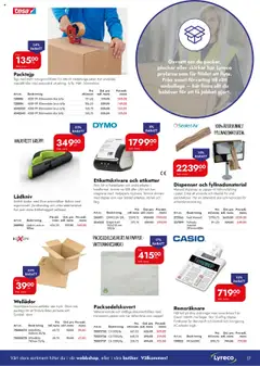 Lyreco - erbjudanden - Förhandsvisning av reklamblad från butik Lyreco aktuell från 30.09.2025 | Sida: 17 | Produkter: Tejp, Skrivare, Häll, USB