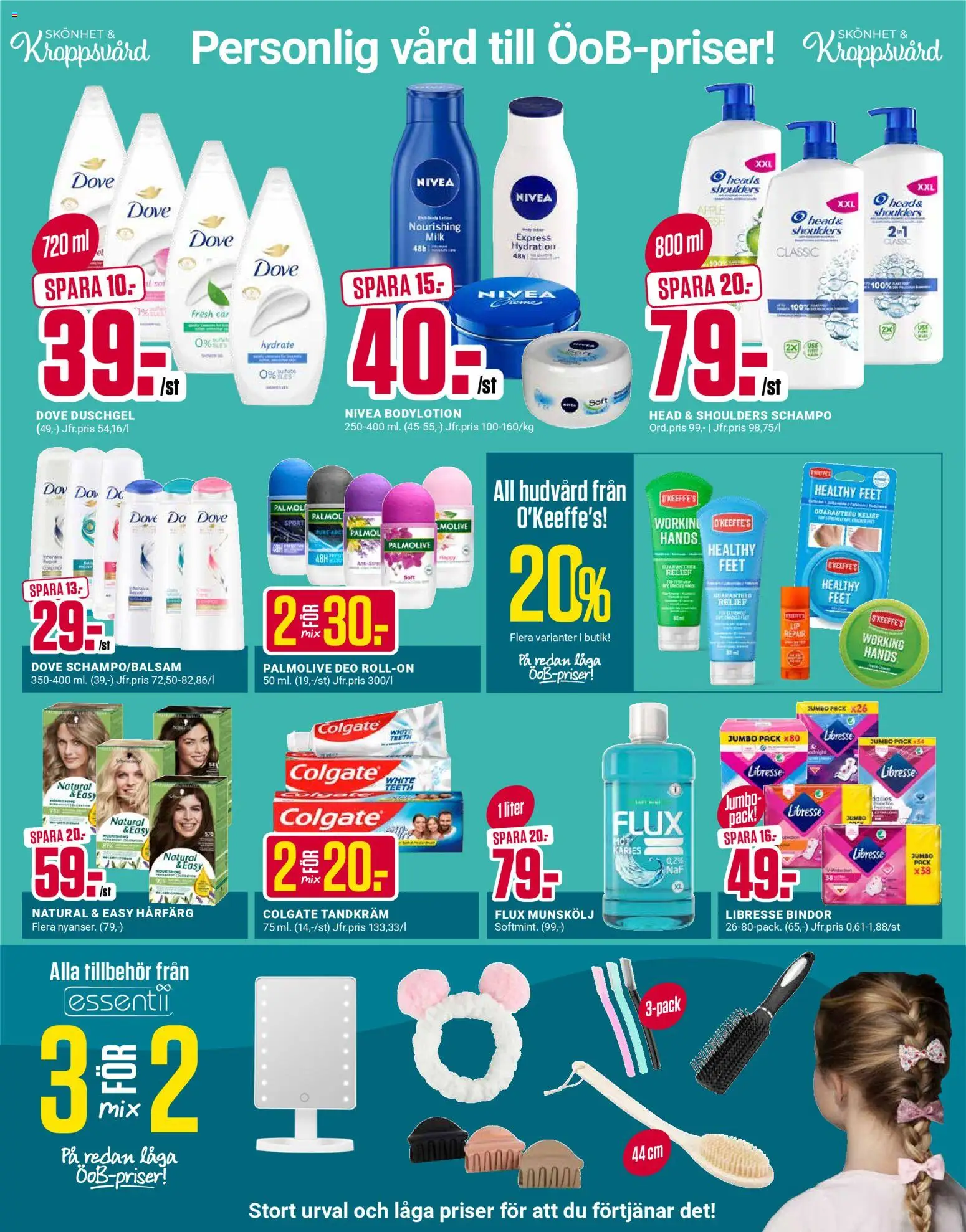 ÖoB reklamblad aktuell från 19.01.2026 | Sida: 5 | Produkter: Schampo, Hårfärg, Tandkräm, Äpple