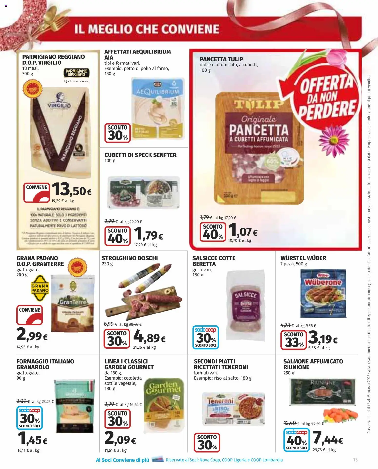Volantino Ipercoop del 12.03.2026 | Pagina: 13 | Prodotti: Speck, Riso, Pancetta, Formaggio