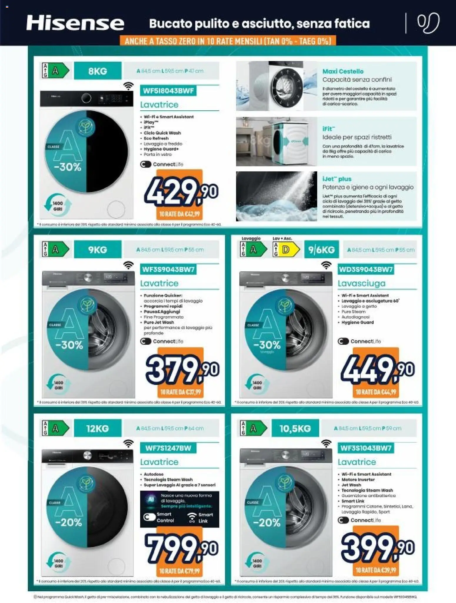 Volantino Unieuro del 09.01.2026 | Pagina: 3 | Prodotti: Lavasciuga, Lavatrice