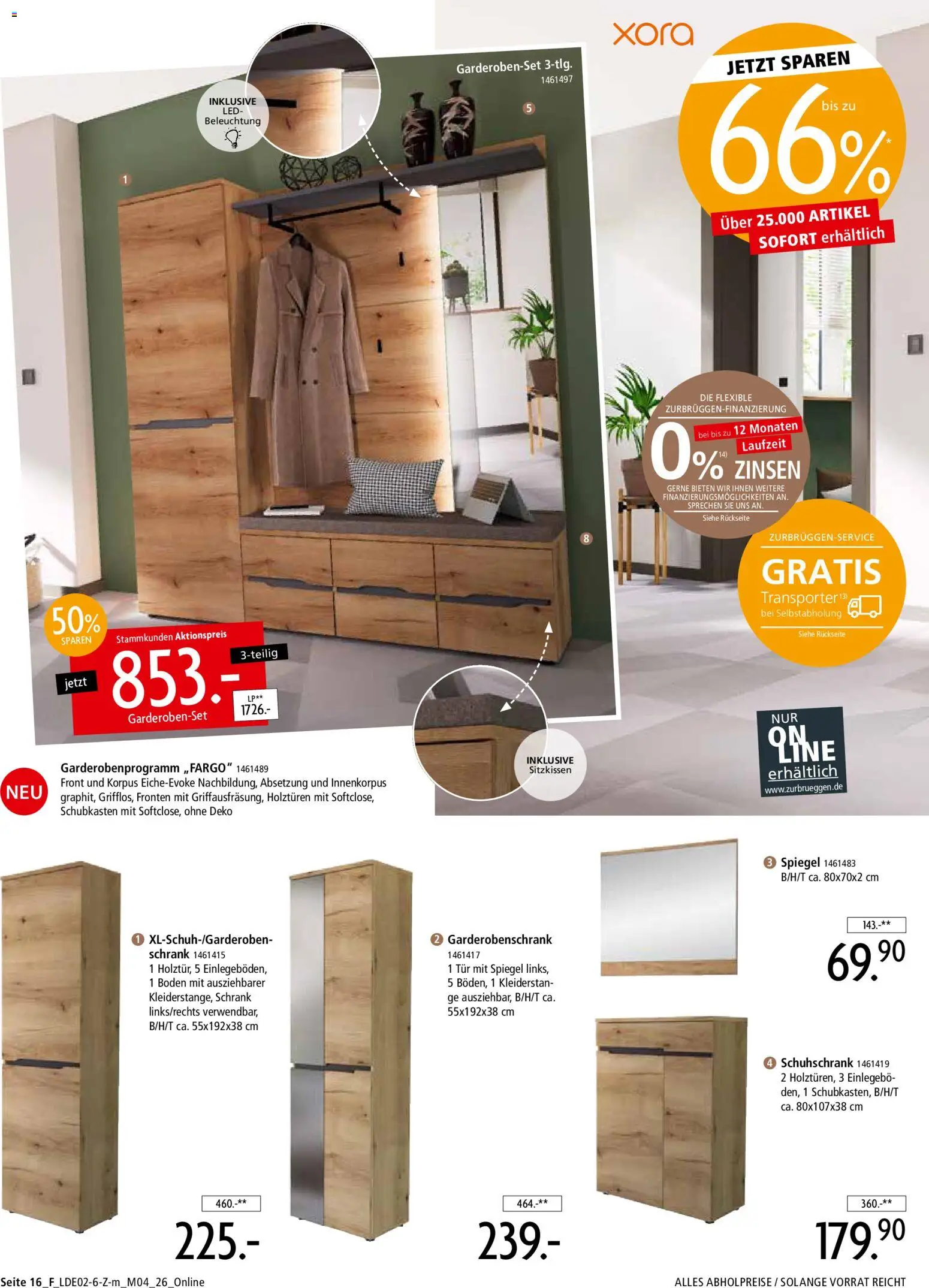 Zurbrüggen Prospekt 	 – gültig ab 22.02.2026 | Seite: 34 | Produkte: Schrank, Garderobenset, Tür, Garderobenschrank