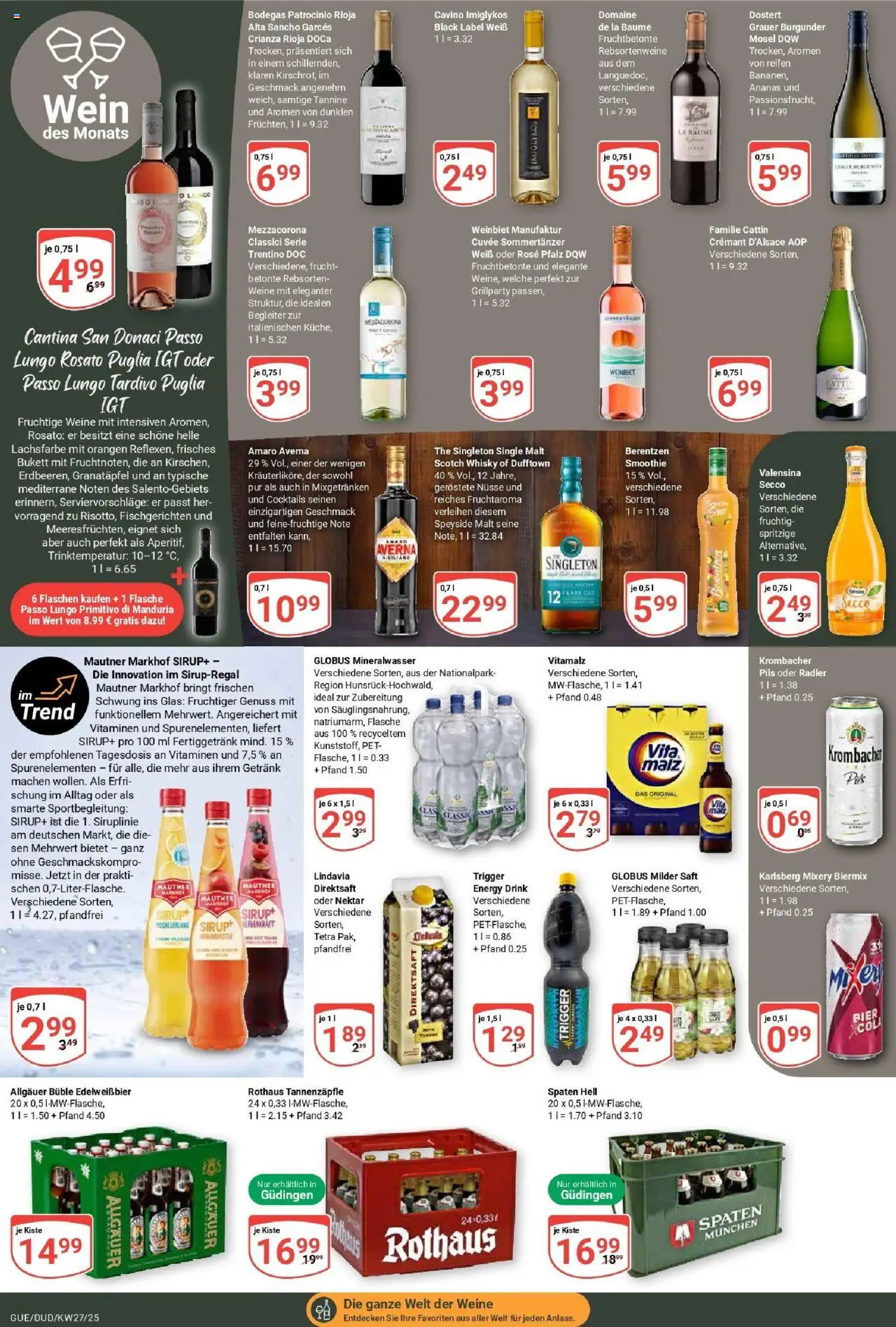 Globus prospekt Saarbrücken-Güdingen	 - gültig ab dem 29.06.2025 | Seite: 25 | Produkte: Orangen, Mineralwasser, Valensina, Radler