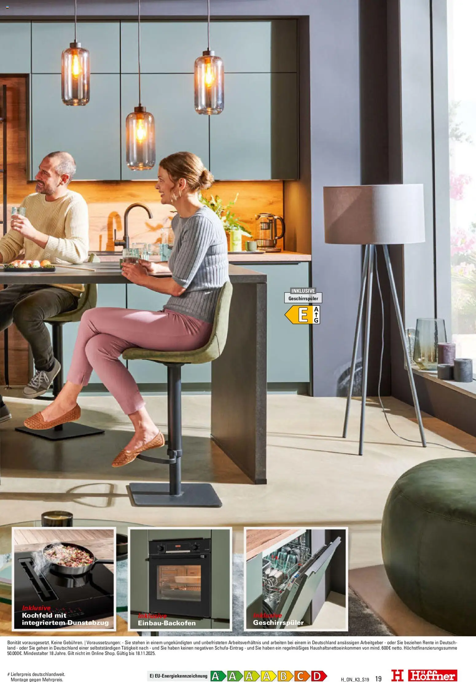 Höffner Küchen Power  – gültig ab 12.11.2025 | Seite: 19 | Produkte: Geschirrspüler, Kochfeld, Dunstabzug