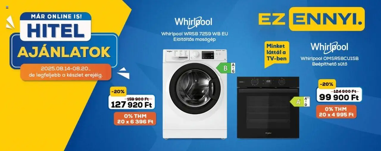 Euronics akciós ujság - amely érvényes a következő dátumtól: 14.08.2025 | Oldal: 2 | Termékek: Mosógép, Sütő, Elöltöltős mosógép