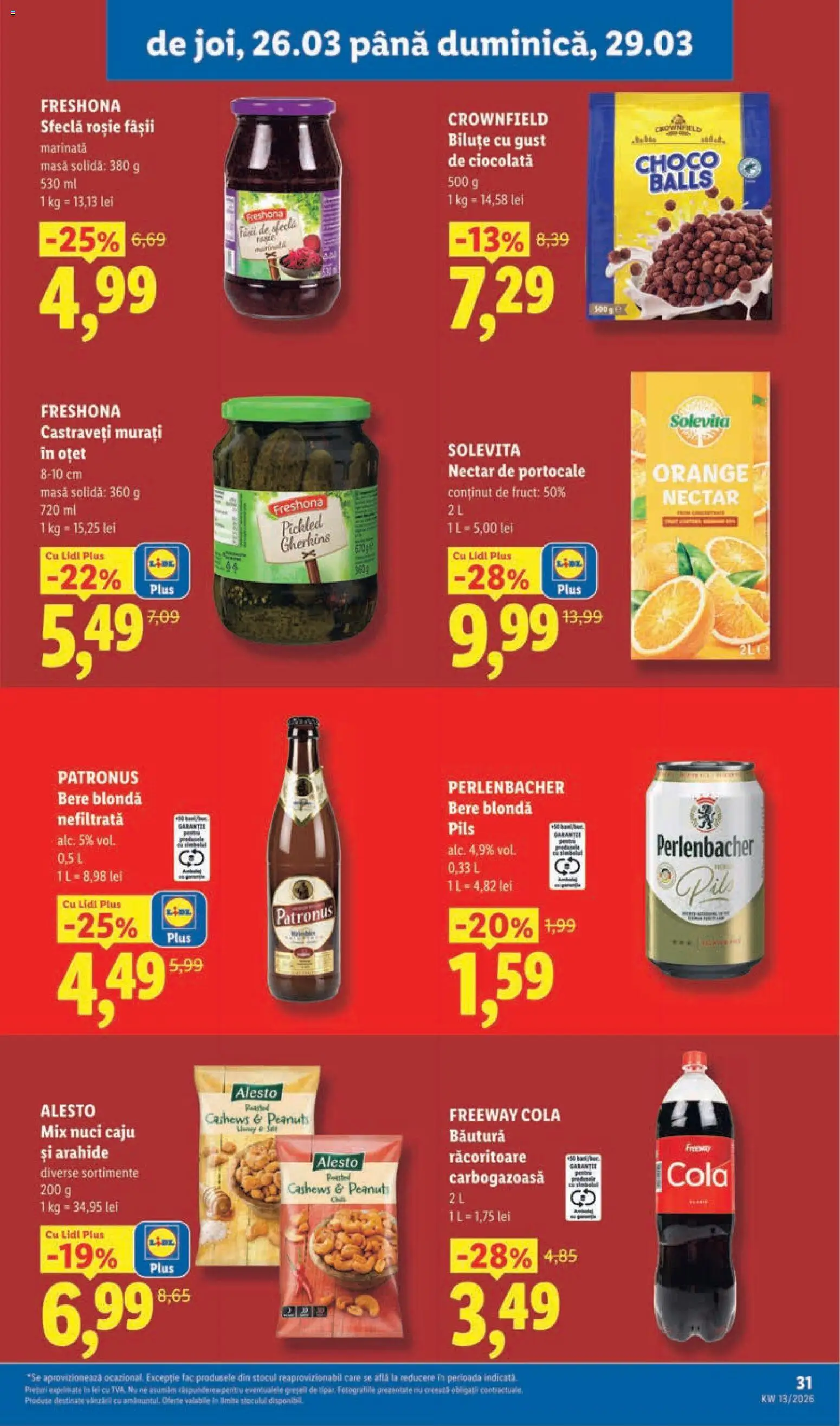 Noul catalog Lidl – valabil de la 23.03.2026 | Pagină: 31 | Produse: Arahide, Amerikan servis, Oțet, Nuci