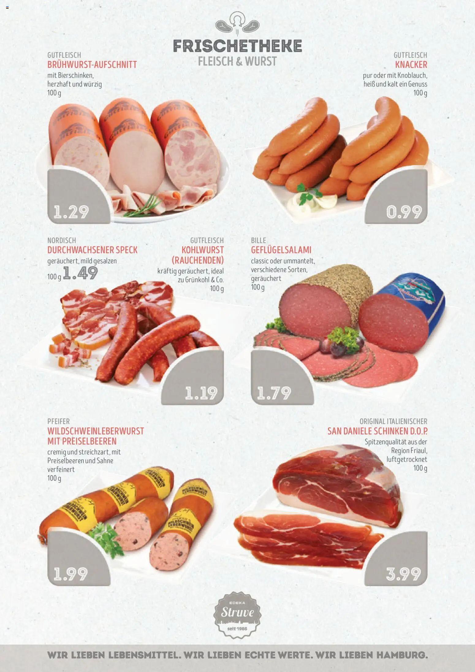 Edeka Struve Prospekt 	 – gültig ab 12.01.2026 | Seite: 5 | Produkte: Wurst, Schinken, Sahne, Fleisch