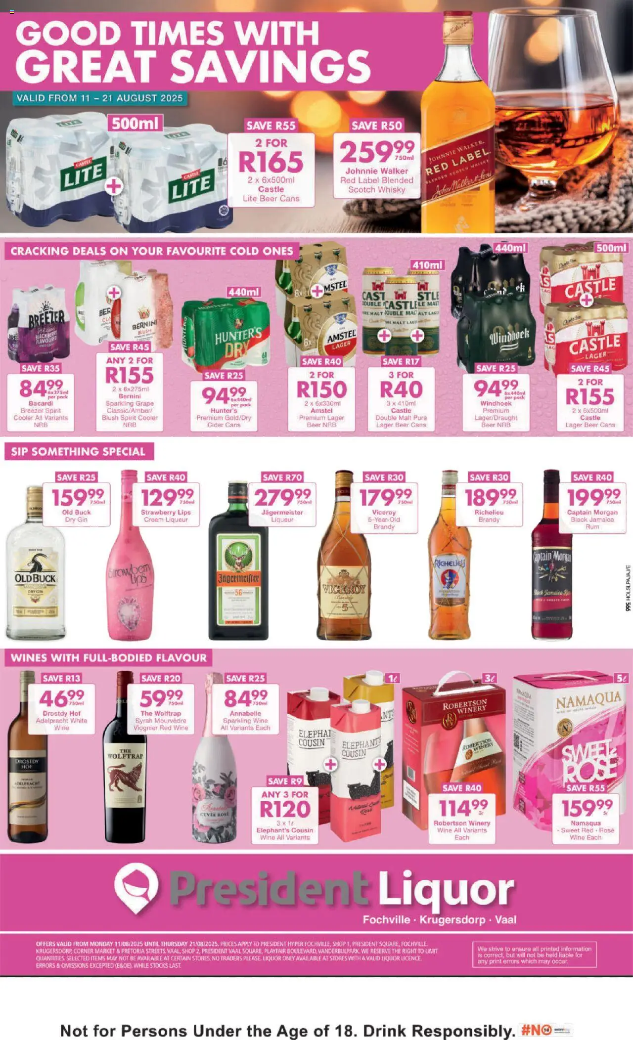 President Hyper - Liquor Special │ valid from 11.08.2025 | Page: 1 | Products: Brandy, Blush, Gin, Cream