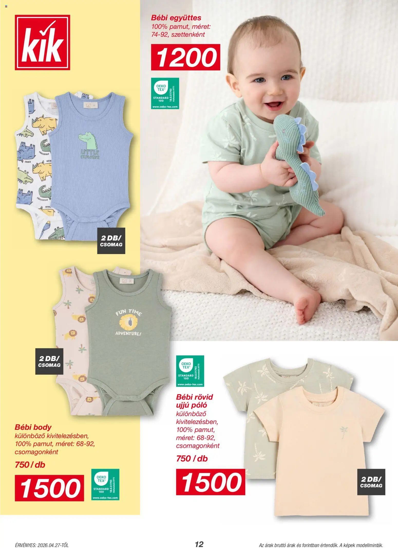 Kik akciós ujság - amely érvényes a következő dátumtól: 27.04.2026 | Oldal: 12 | Termékek: Body