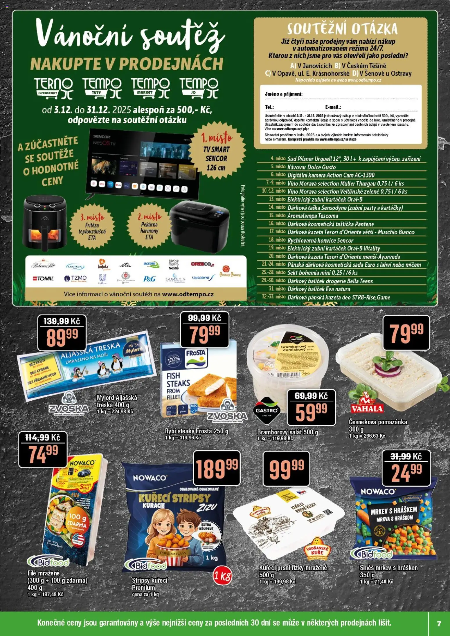 Tempo leták - Tuty od 03.12.2025 | Strana: 7 | Produkty: Pilsner, Pekárna, File, Kávovar Dolce Gusto