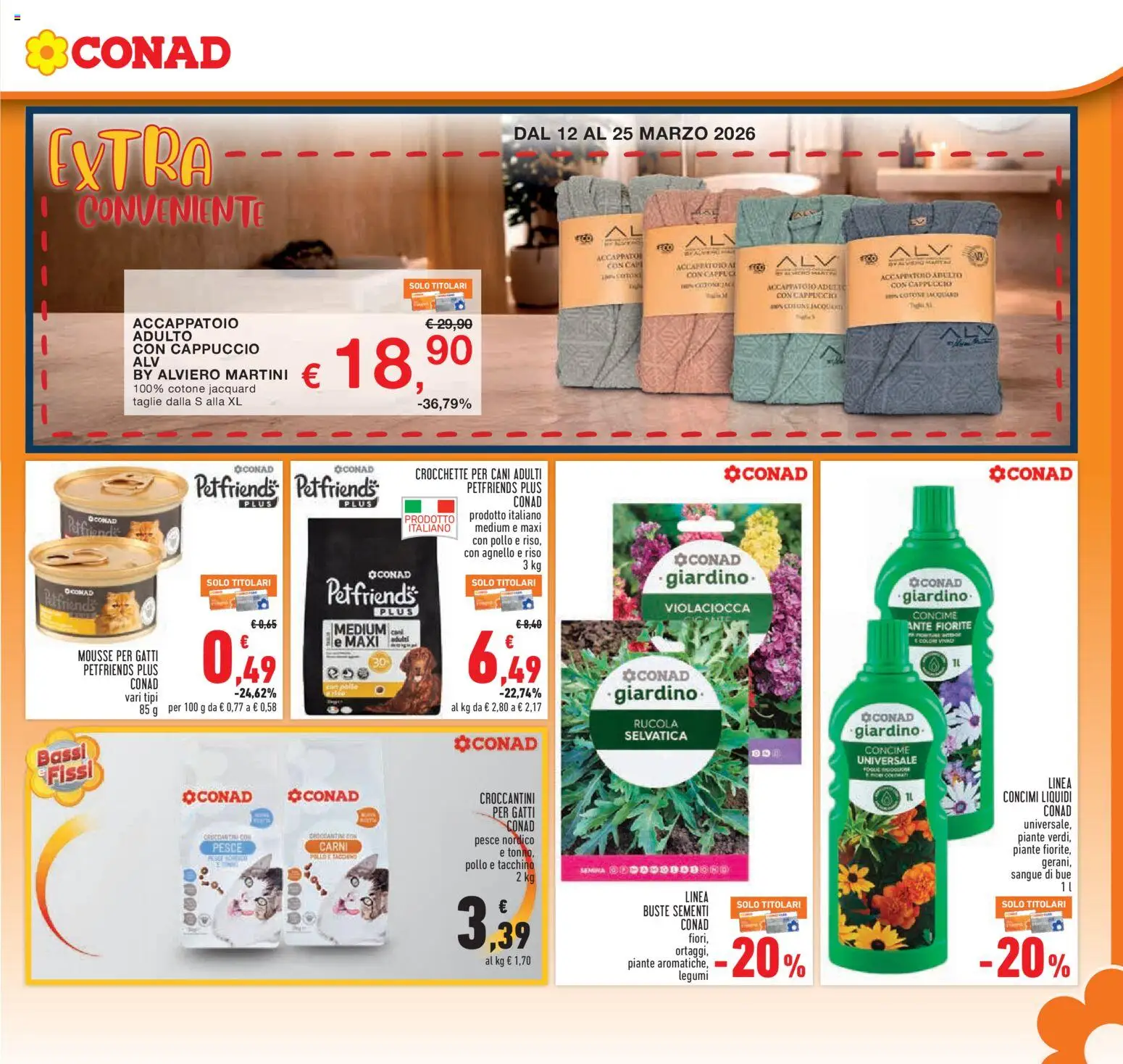 Volantino Conad del 12.03.2026 | Pagina: 23 | Prodotti: Legumi, Rucola, Crocchette, Cappuccio