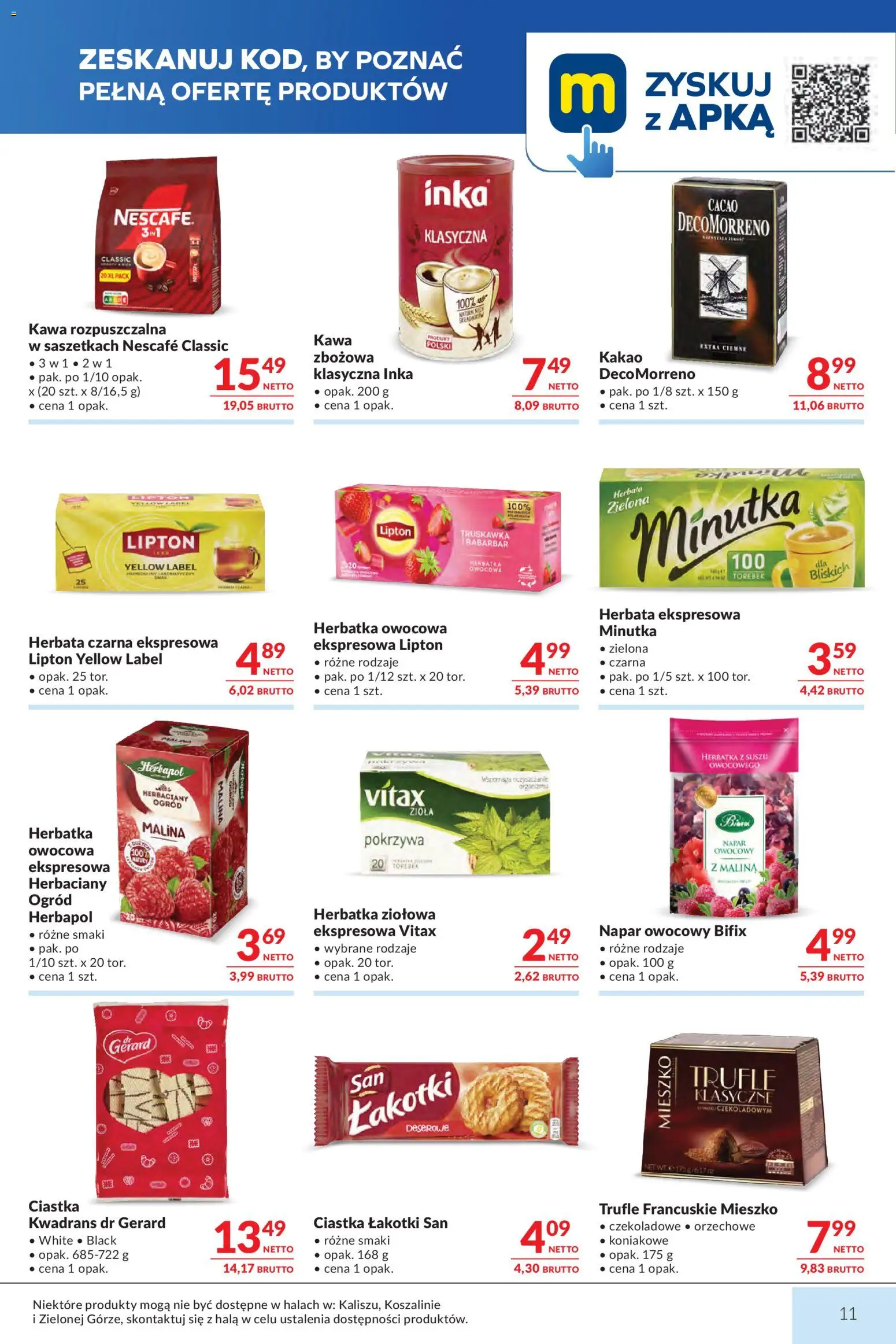Makro Gazetka od 17.02.2026 | Strona: 11 | Produkty: Malina, Nescafe, Herbata, Ciastka