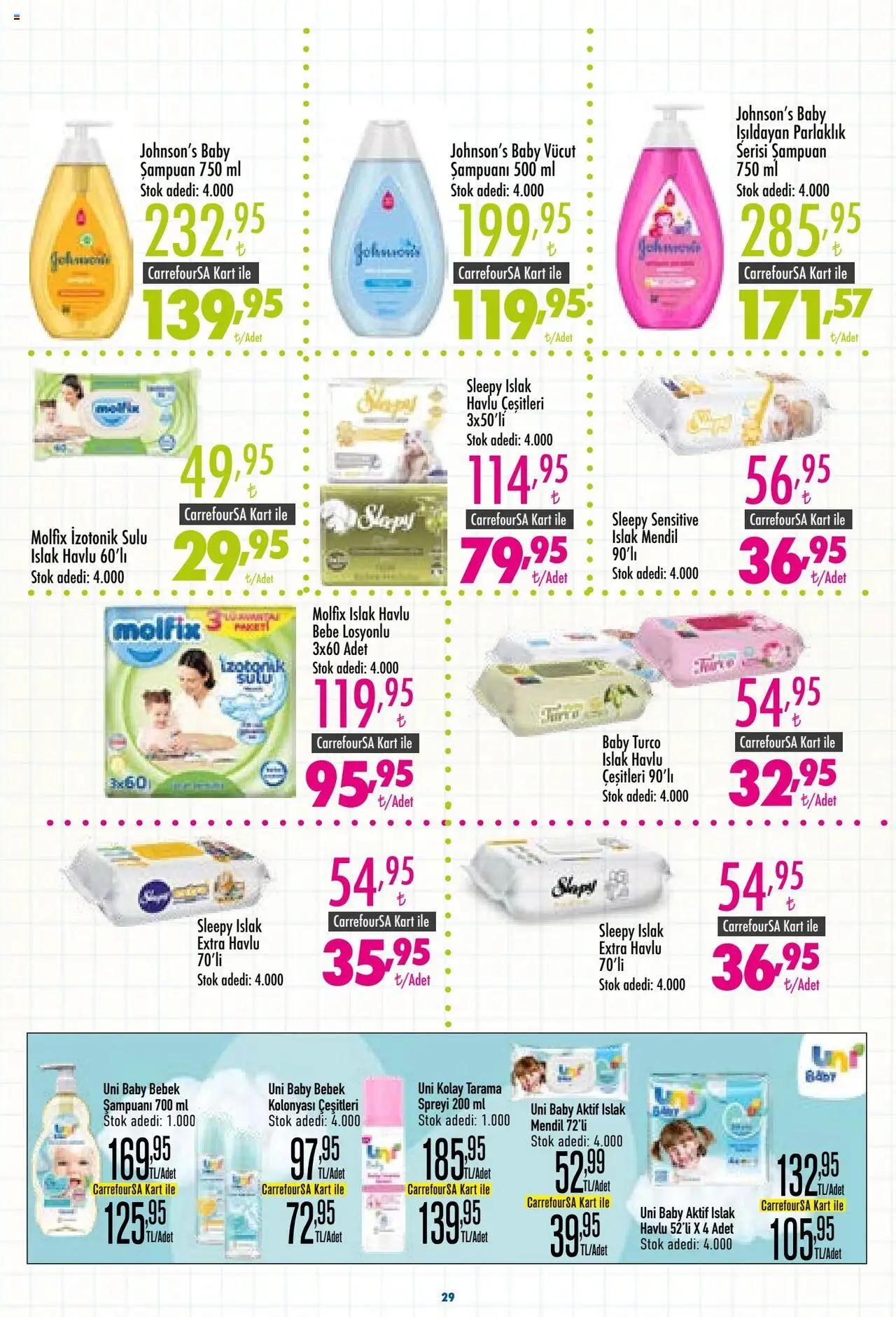CarrefourSA Katalog - 25.08.2025 tarihinden itibaren geçerlidir | Sayfa: 29 | Ürünler: Mendil, Şampuan