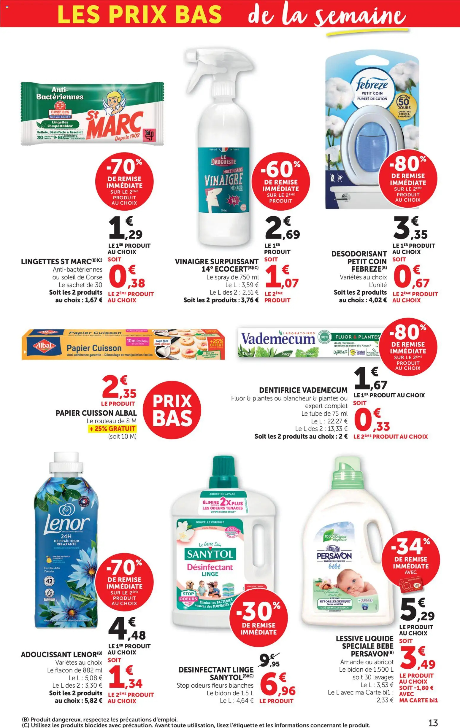 {H1} | Page: 13 | Produits: Mais, Dentifrice, Lessive Liquide, Lessive