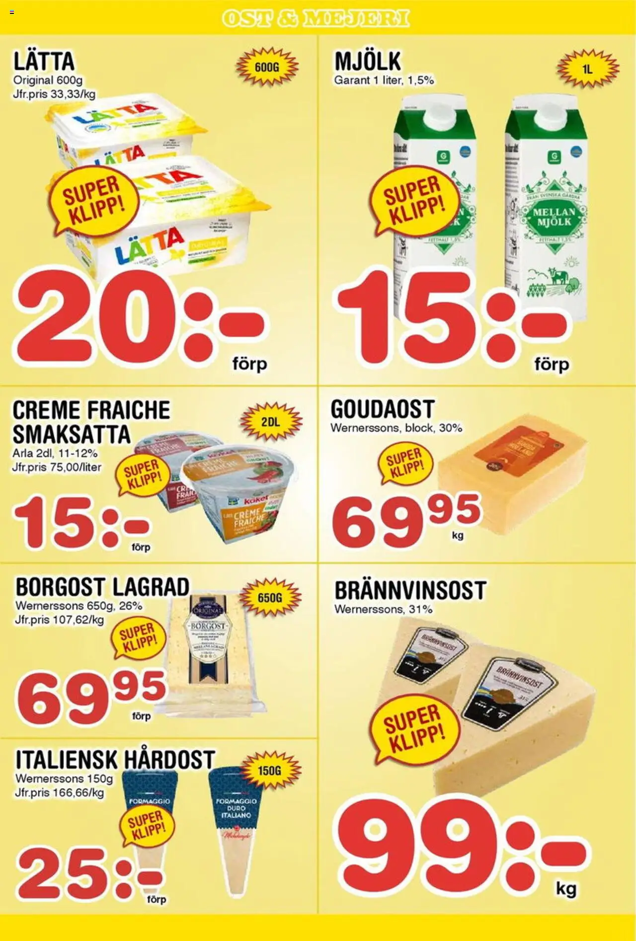 Nya Pulsen reklamblad aktuell från 04.08.2025 | Sida: 6 | Produkter: Creme fraiche, Mjölk, Ost