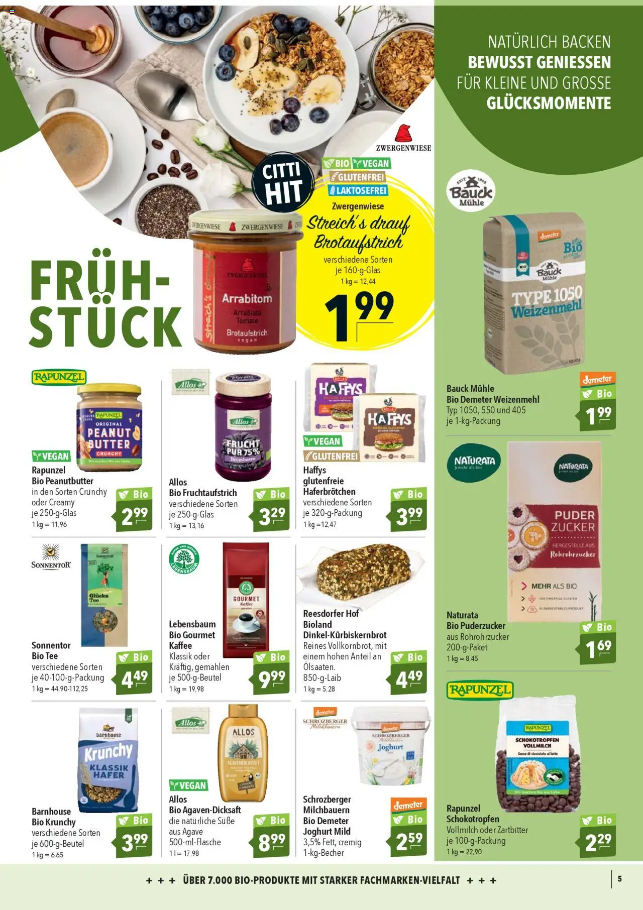 CITTI Markt  Bio logisch! – gültig ab 15.10.2025 | Seite: 5 | Produkte: Mühle, Butter, Joghurt, Tee