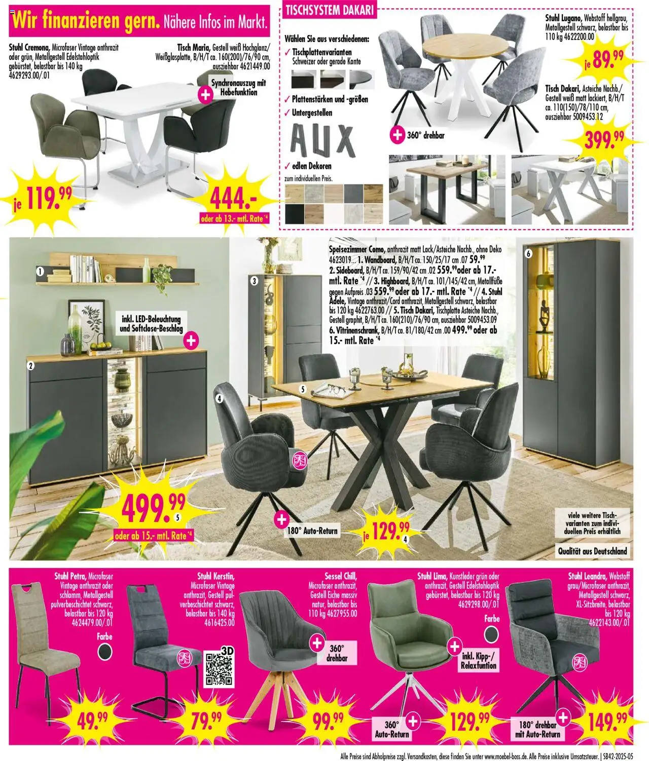 SB Möbel Boss Prospekt 	 – gültig ab 11.10.2025 | Seite: 5 | Produkte: Sessel, Tisch, Stuhl