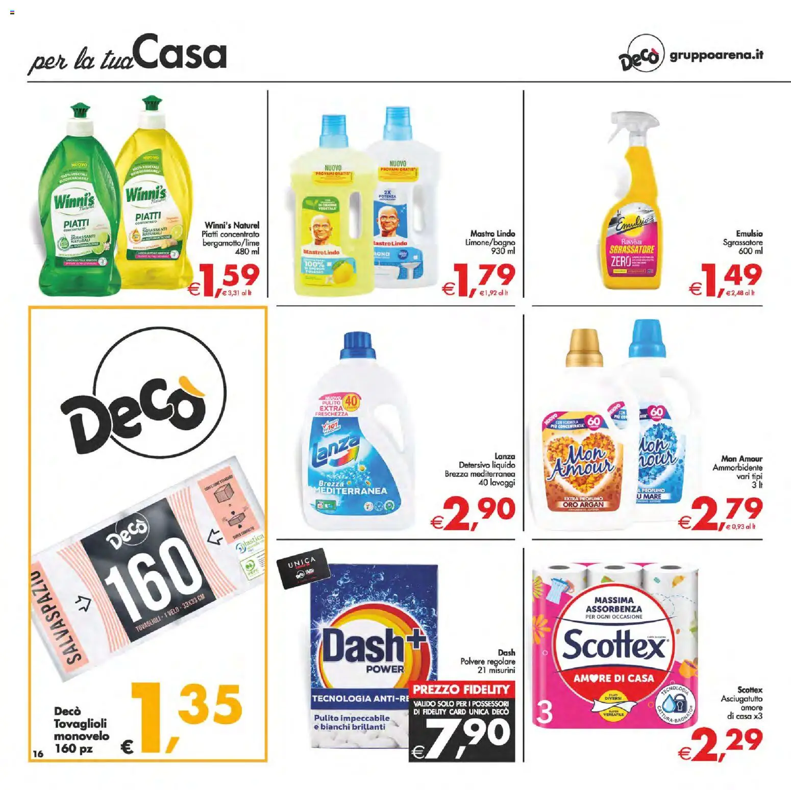 Volantino Decò del 23.01.2026 | Pagina: 16 | Prodotti: Ammorbidente, Sgrassatore, Asciugatutto, Profumo