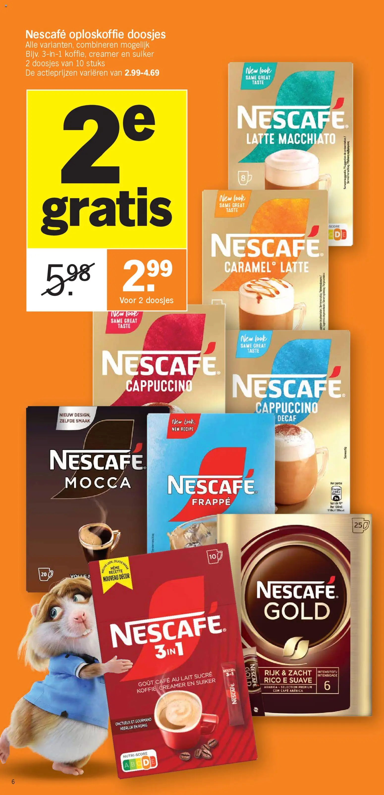 {H1} | Pagina: 6 | Producten: Oploskoffie, Nescafe, Cappuccino