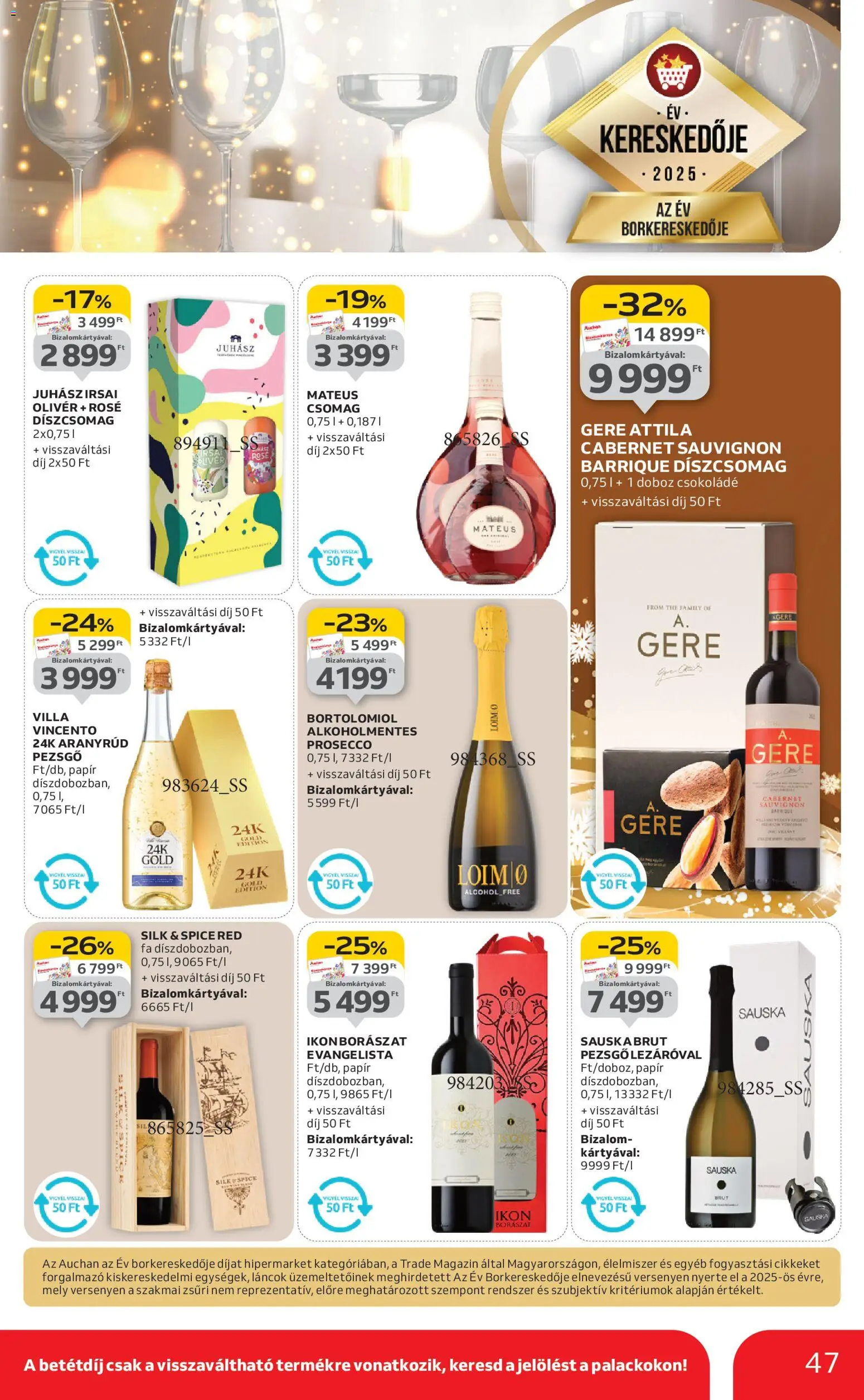 Auchan akciós ujság - amely érvényes a következő dátumtól: 04.12.2025 | Oldal: 47