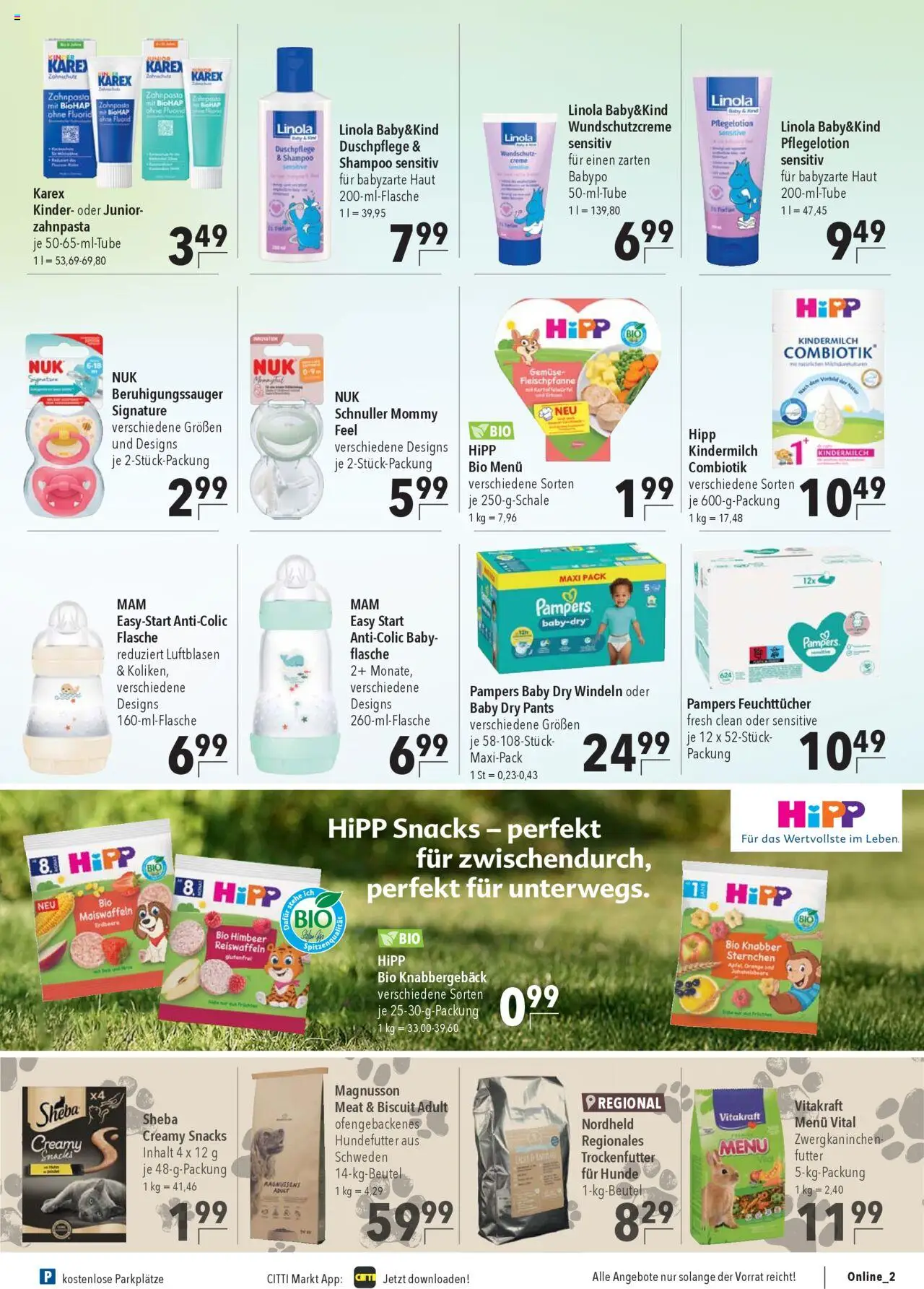 CITTI Markt Prospekt 	 – gültig ab 22.10.2025 | Seite: 15 | Produkte: Sheba, Pampers, Shampoo, Zahnpasta