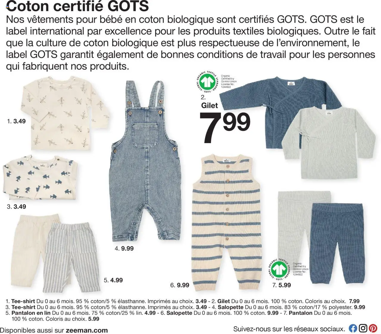  | Page: 6 | Produits: Coton, Vêtements, Gilet, Pantalon