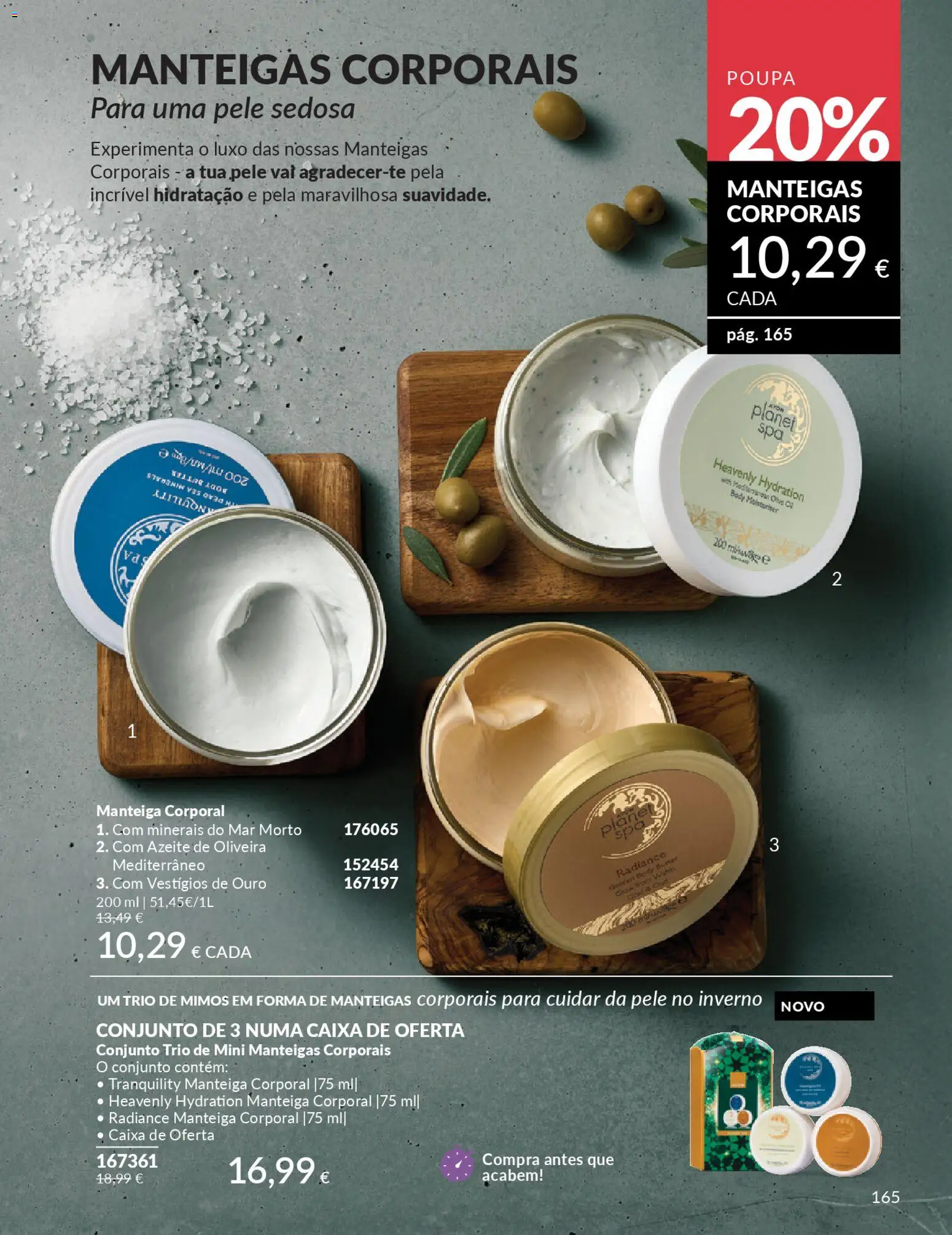 Catálogo Avon Campanha 1 │ válido de 01.01.2026 | Página: 165 | Produtos: Azeite, Caixa, Manteiga
