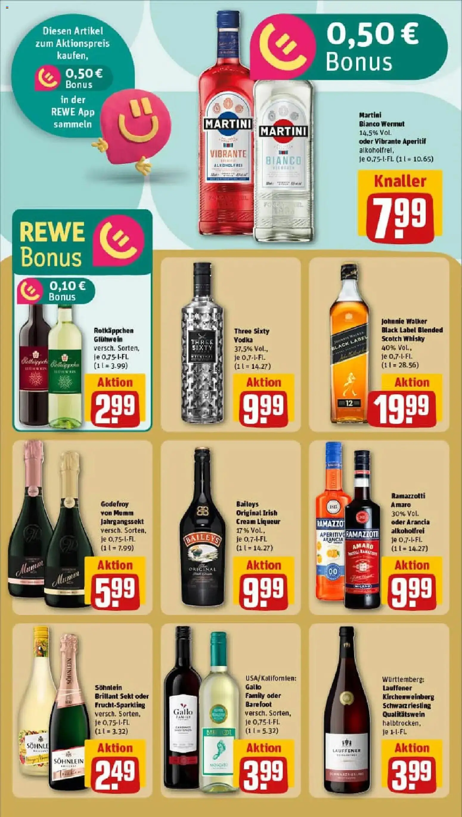 Rewe prospekt Neubrandenburg	 – gültig ab 10.11.2025 | Seite: 21 | Produkte: Martini, Sekt, Baileys, Vodka