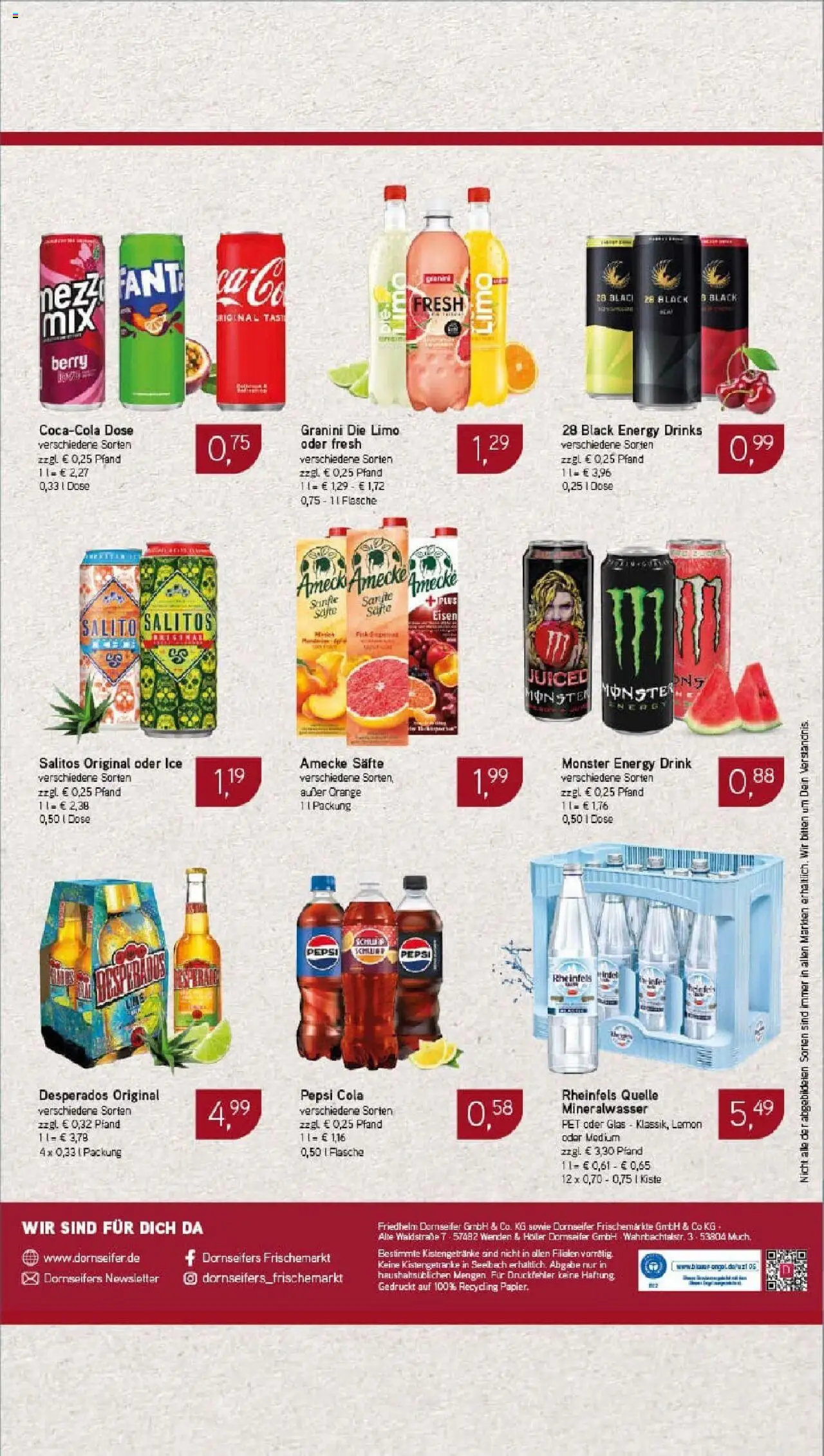 Rewe prospekt Berlin / Prenzlauer Berg	 - gültig ab dem 27.07.2025 | Seite: 16 | Produkte: Monster, Desperados, Granini, Granini die limo