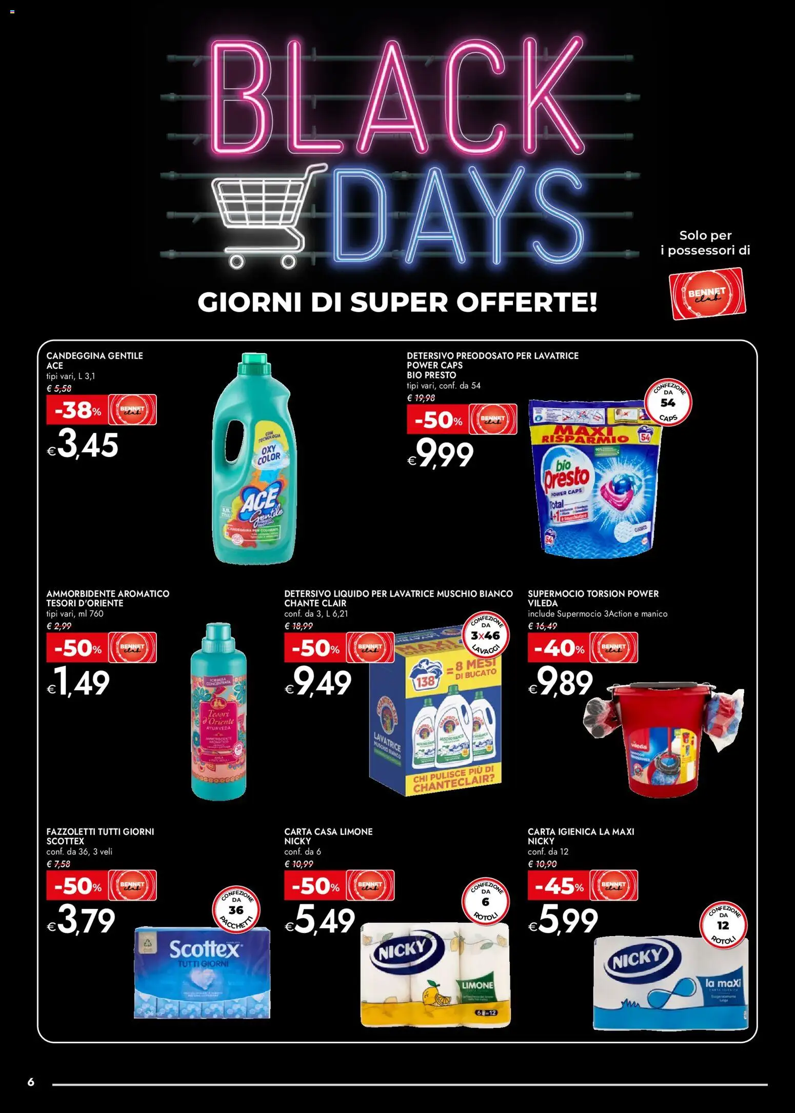 Volantino bennet del 13.11.2025 | Pagina: 6 | Prodotti: Ammorbidente, Fazzoletti, Limone, Lavatrice