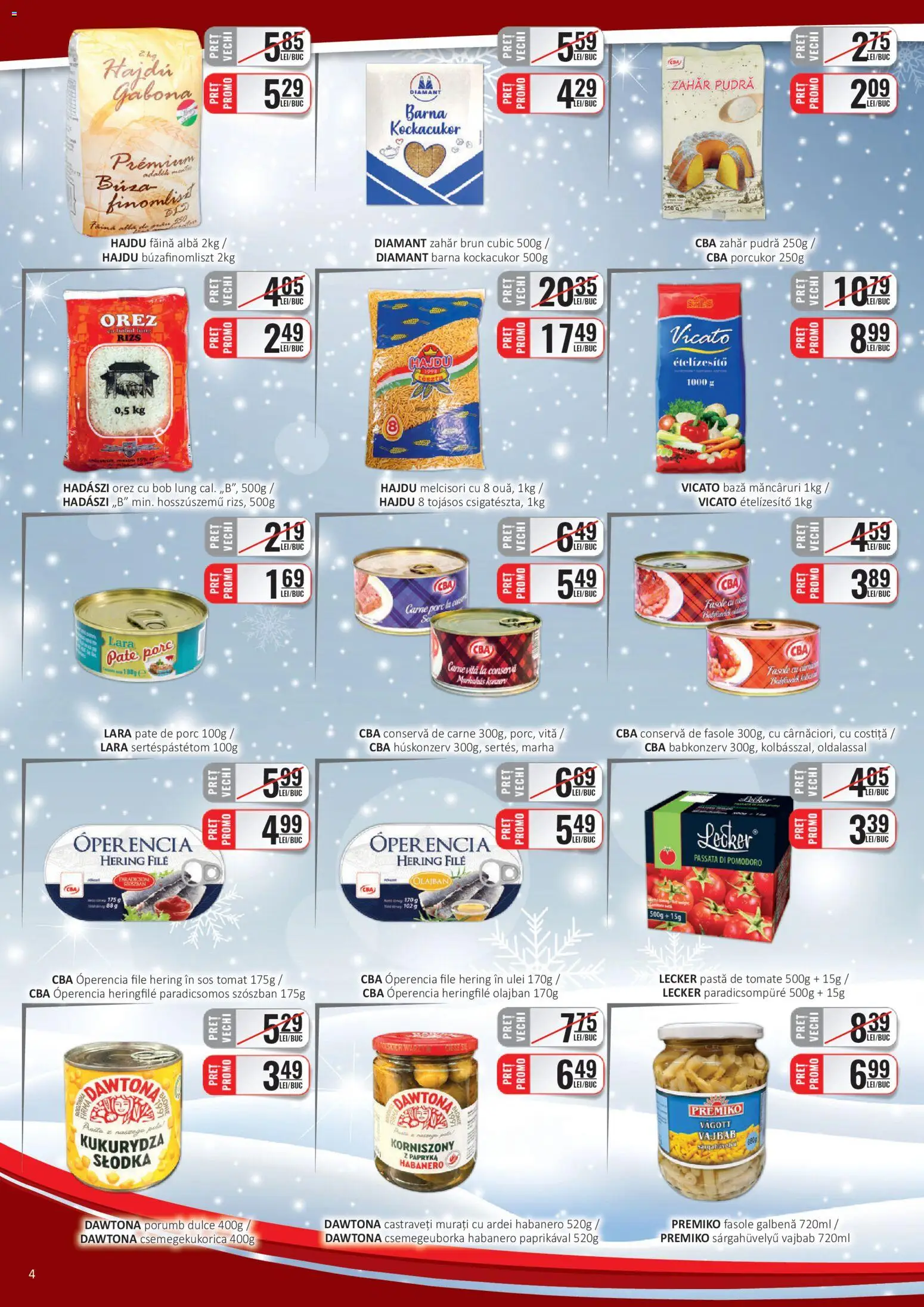 Noul catalog CBA – valabil de la 03.01.2026 | Pagină: 4 | Produse: Pudră, Orez, Castraveți, Zahăr