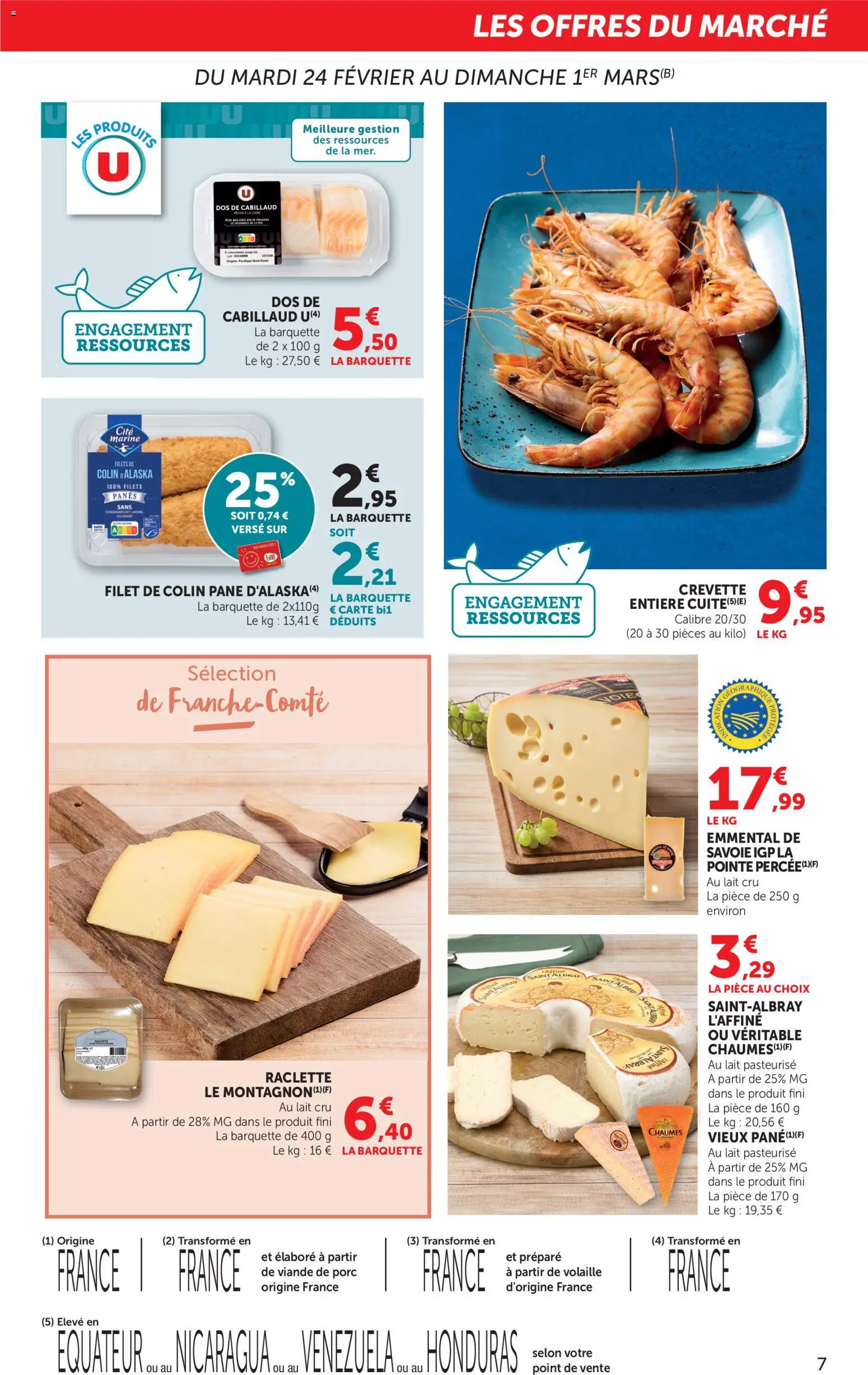 {H1} | Page: 7 | Produits: Crevette, Emmental, Viande, Porc