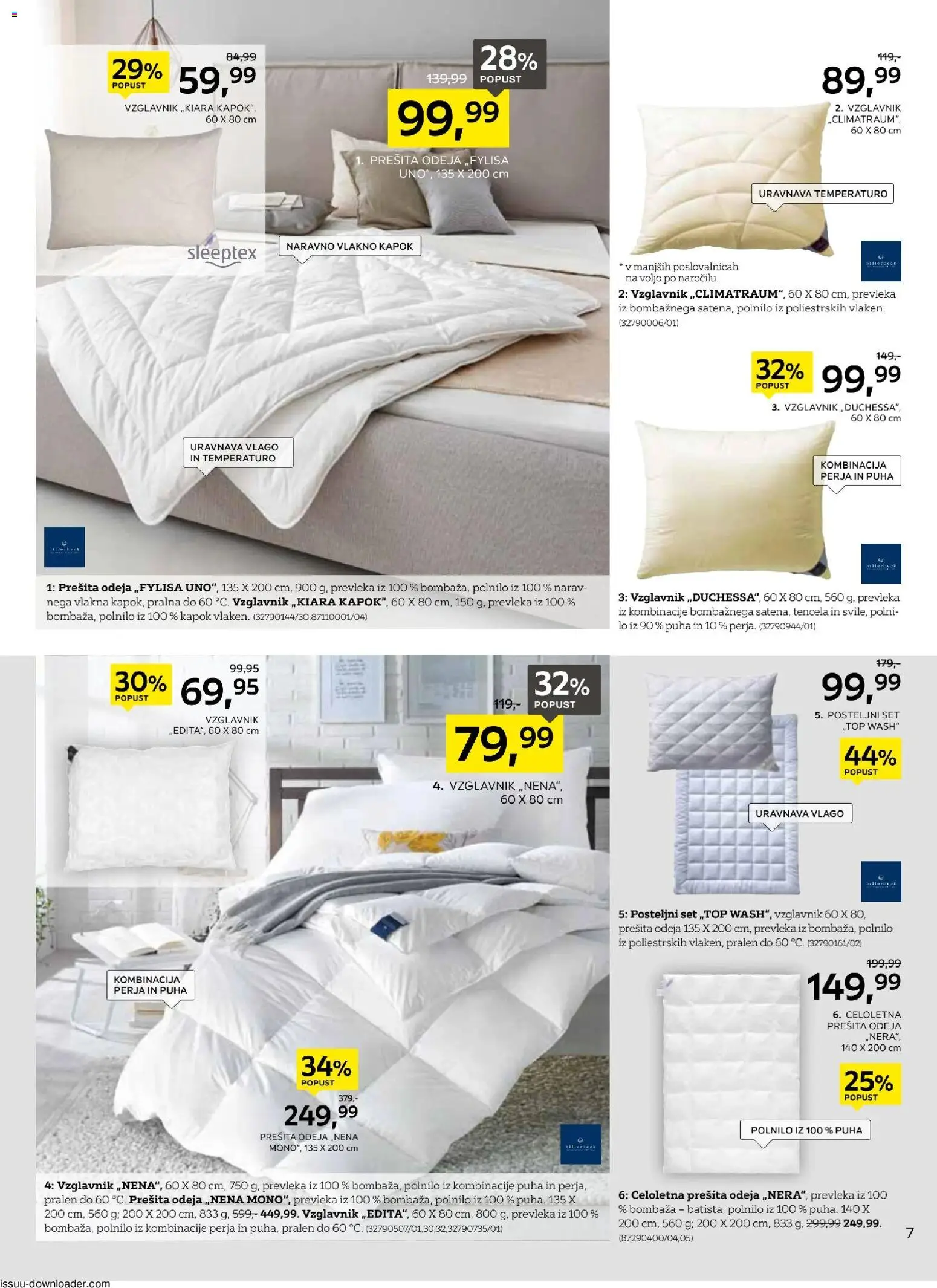 Novi XXXL Lesnina katalog ponudbe – veljaven od 04.11.2025 | Stran: 7 | Izdelki: Prešita odeja, Vzglavnik, Prevleka, Odeja