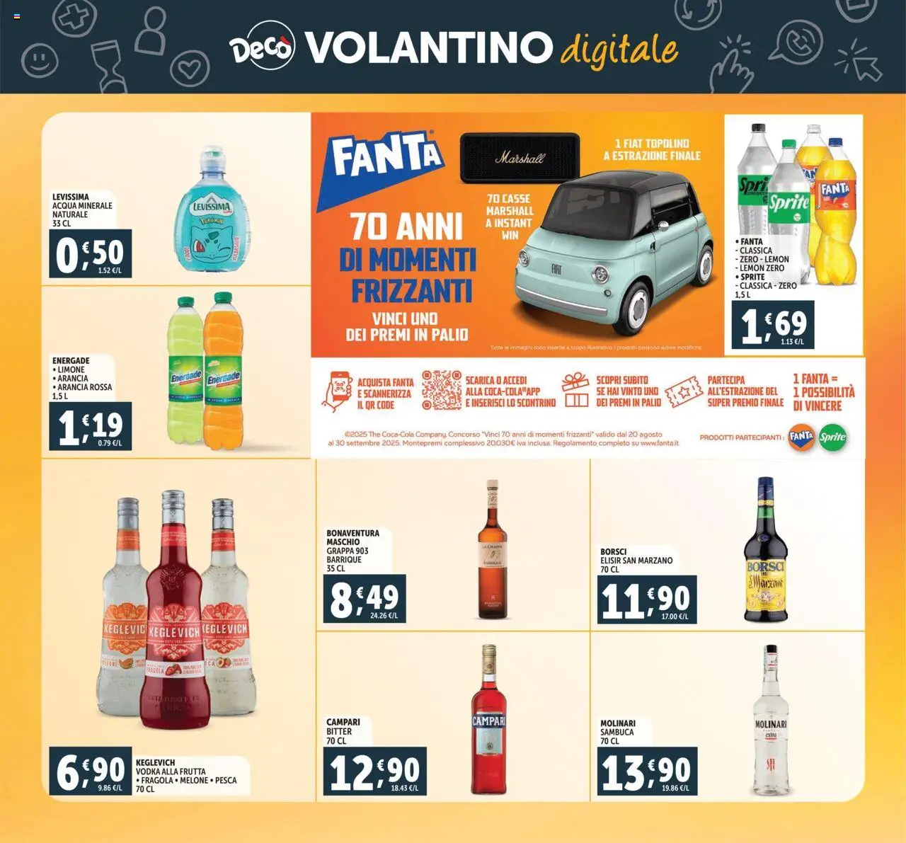 Volantino Decò del 23.09.2025 | Pagina: 29 | Prodotti: Limone, The, Fanta, Grappa