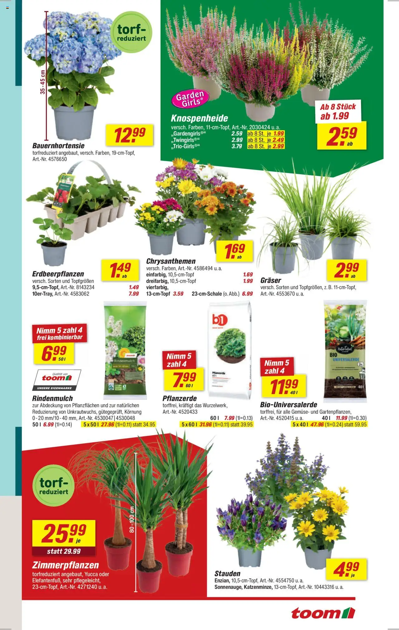 Toom Baumarkt Prospekt - gültig ab dem 11.08.2025 | Seite: 3 | Produkte: Rindenmulch, Pflanzerde, Gemüse