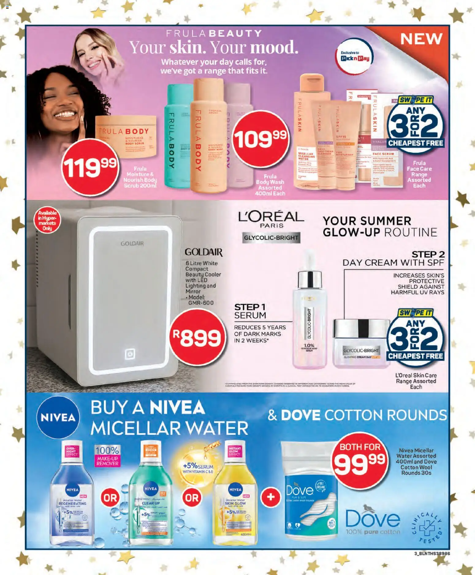 New Pick n Pay catalogue – valid from 25.11.2025 | Page: 3 | Products: Serum, Cooler, Micellar water, Scrub
