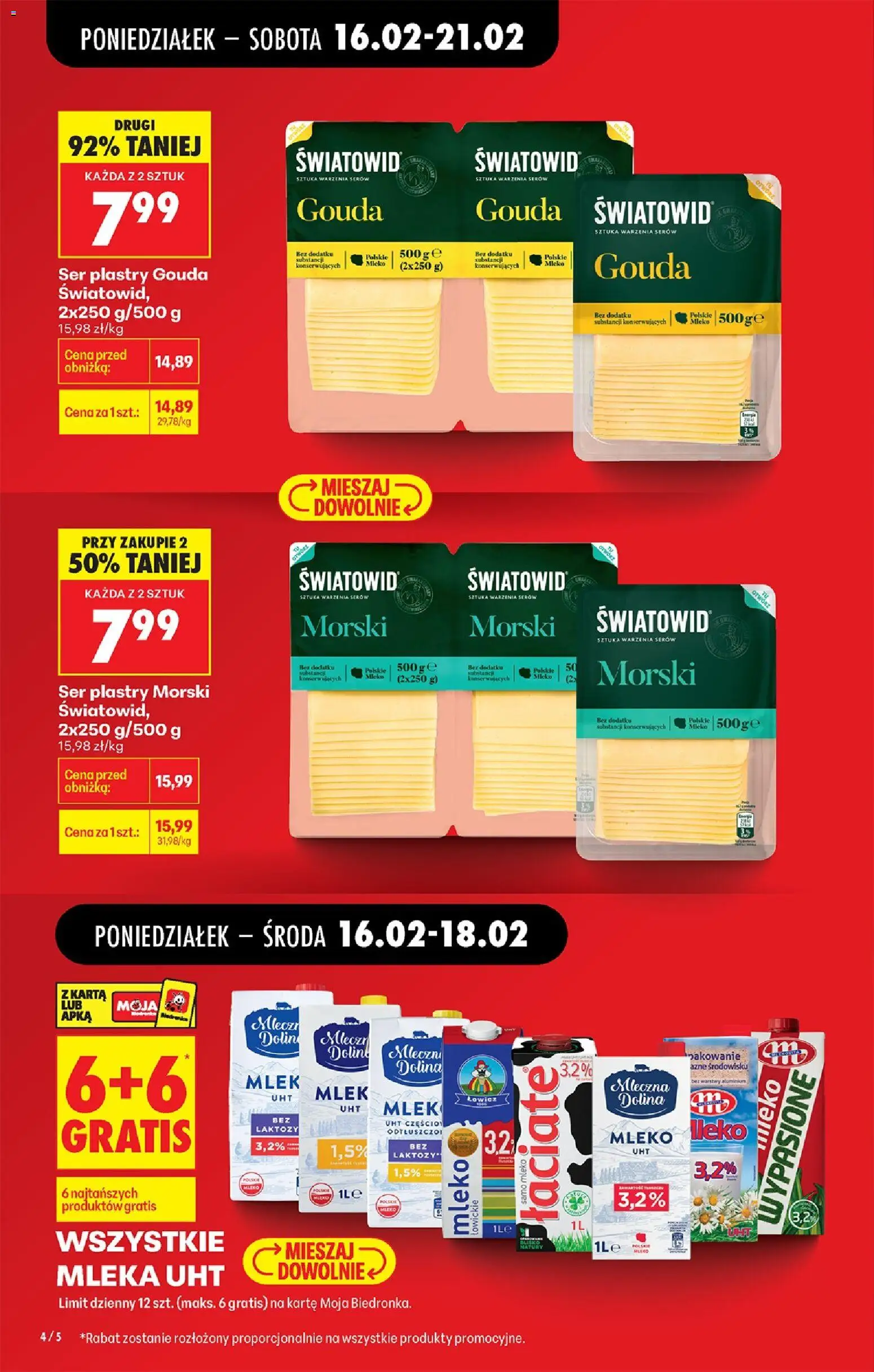 Biedronka Polsko leták od 16.02.2026 | Strana: 6 | Produkty: Gouda, Mléko