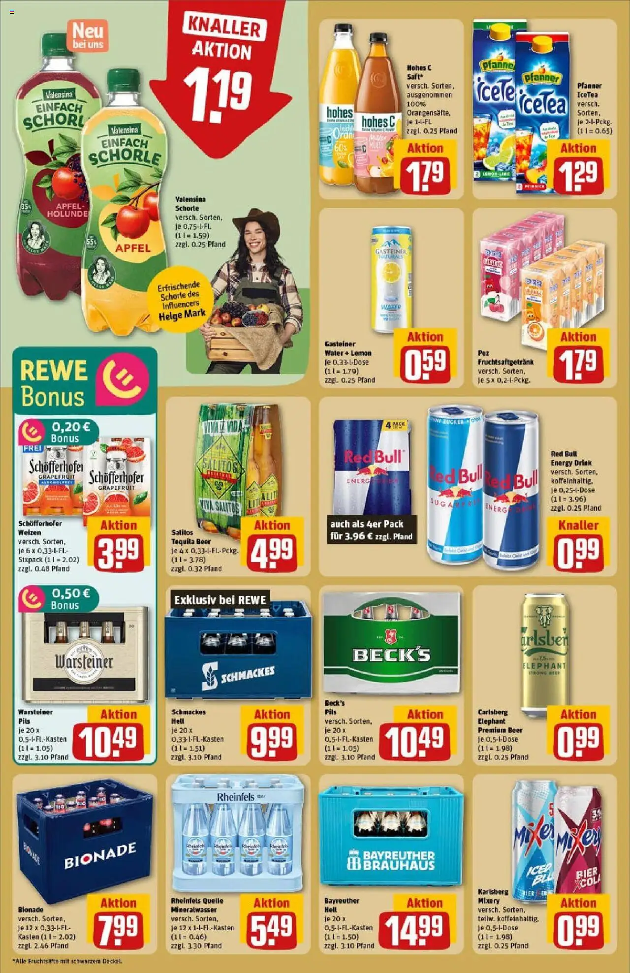 Rewe prospekt Erkelenz	 - gültig ab dem 11.08.2025 | Seite: 18 | Produkte: Bier, Bionade, Tequila, Warsteiner