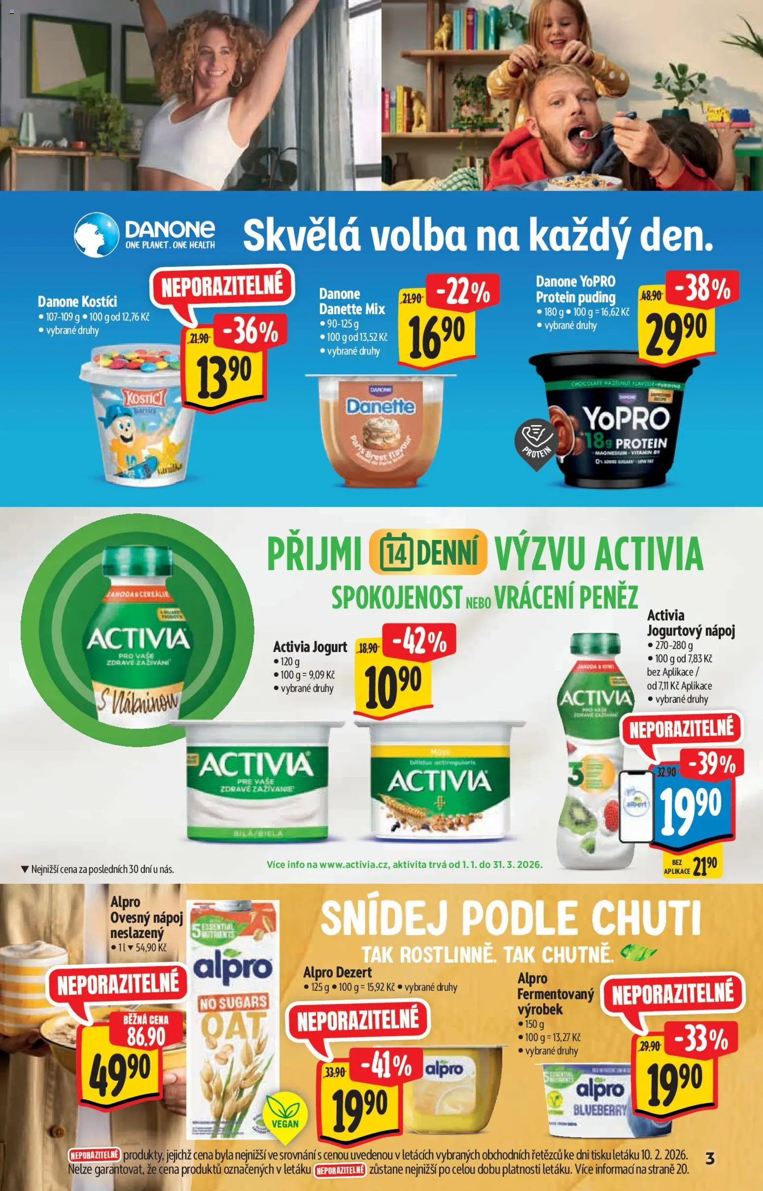 Albert katalog - Hypermarket od 18.02.2026 | Strana: 3 | Produkty: Vegan, Jogurt, Jogurtový nápoj, Alpro