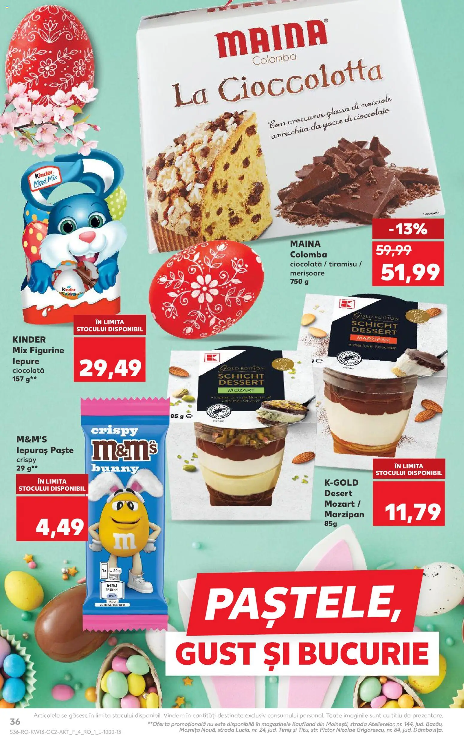Kaufland RO akciós ujság - amely érvényes a következő dátumtól: 25.03.2026 | Oldal: 36 | Termékek: Tiramisu