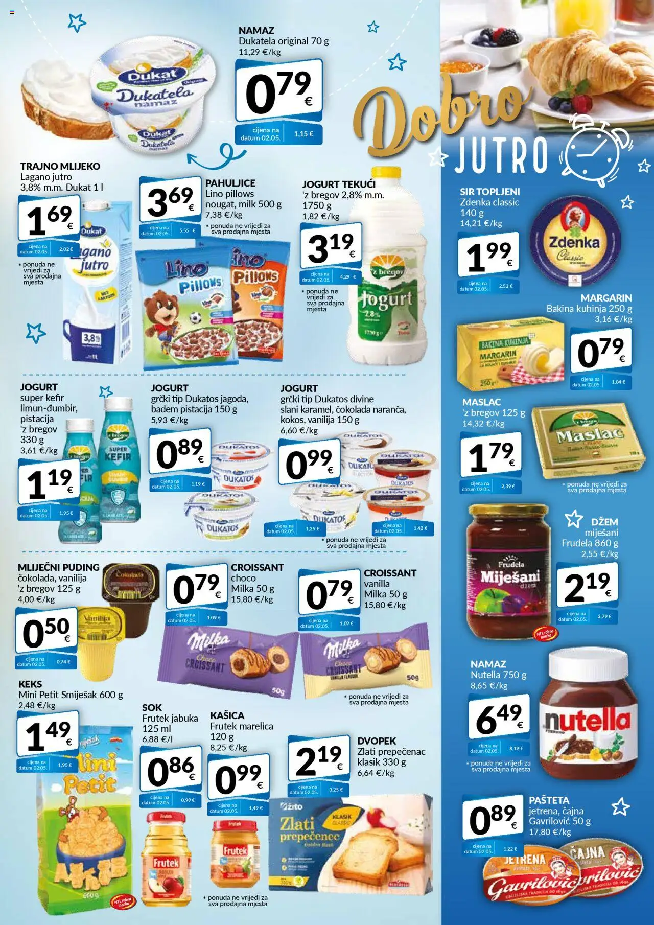 Bakmaz katalog | vrijedi od 09.10.2025 | Stranica: 3 | Proizvodi: Čokolada, Margarin, Kefir, Jabuka