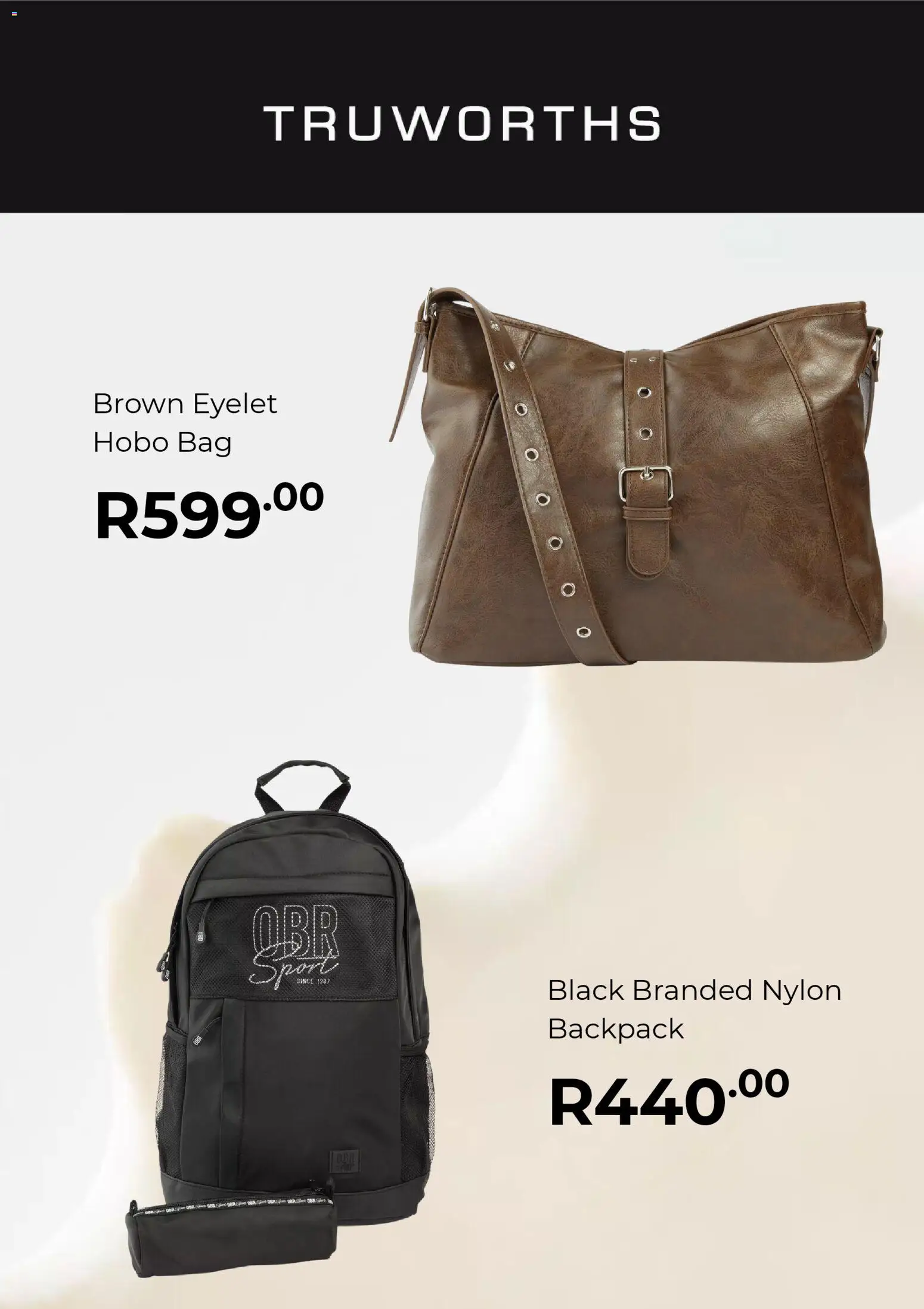 New Truworths catalogue – valid from 01.11.2025 | Page: 4 | Products: Backpack, Bag