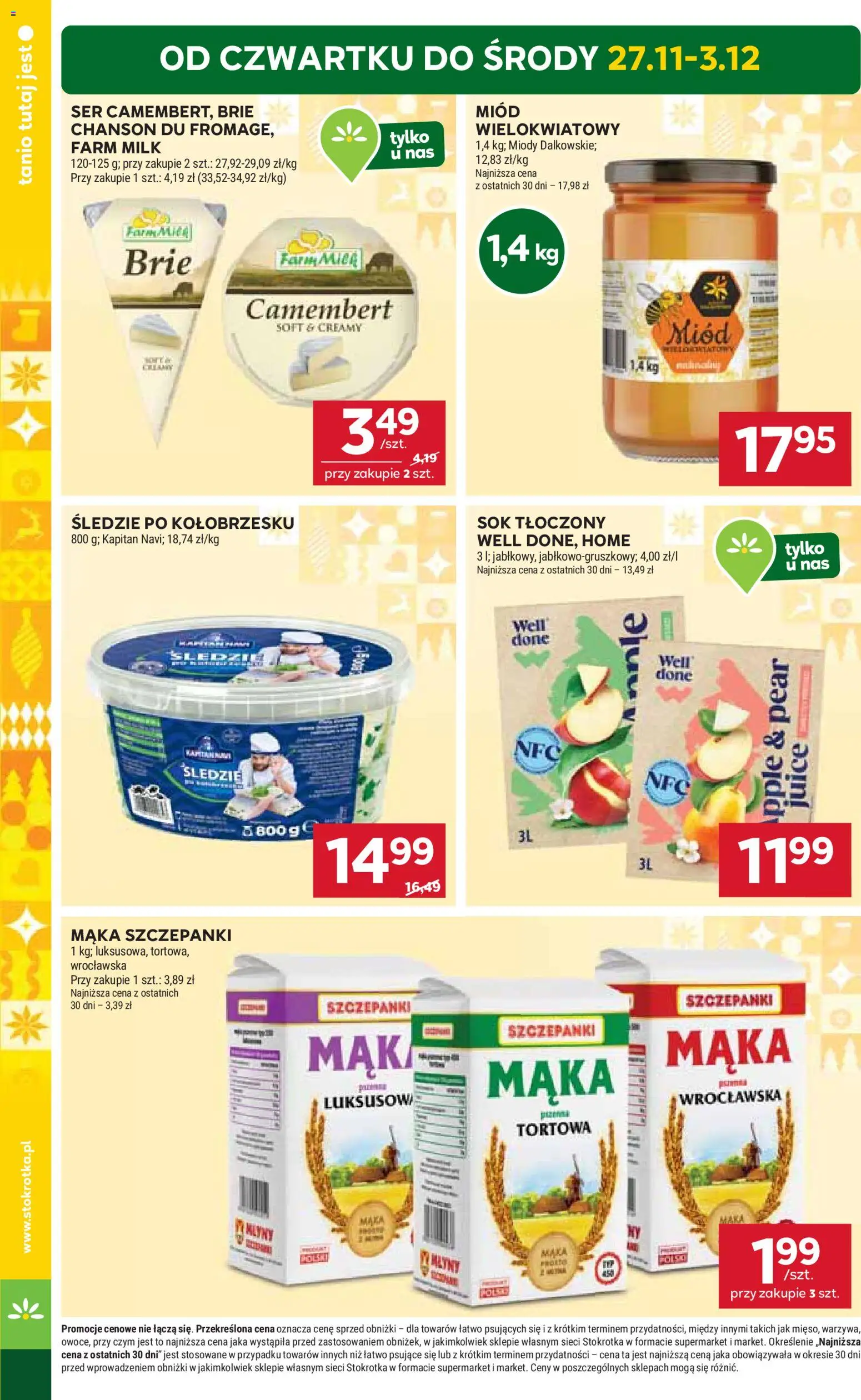 Stokrotka Black Friday od 27.11.2025 | Strona: 4 | Produkty: Camembert, Ser, Sok, Warzywa