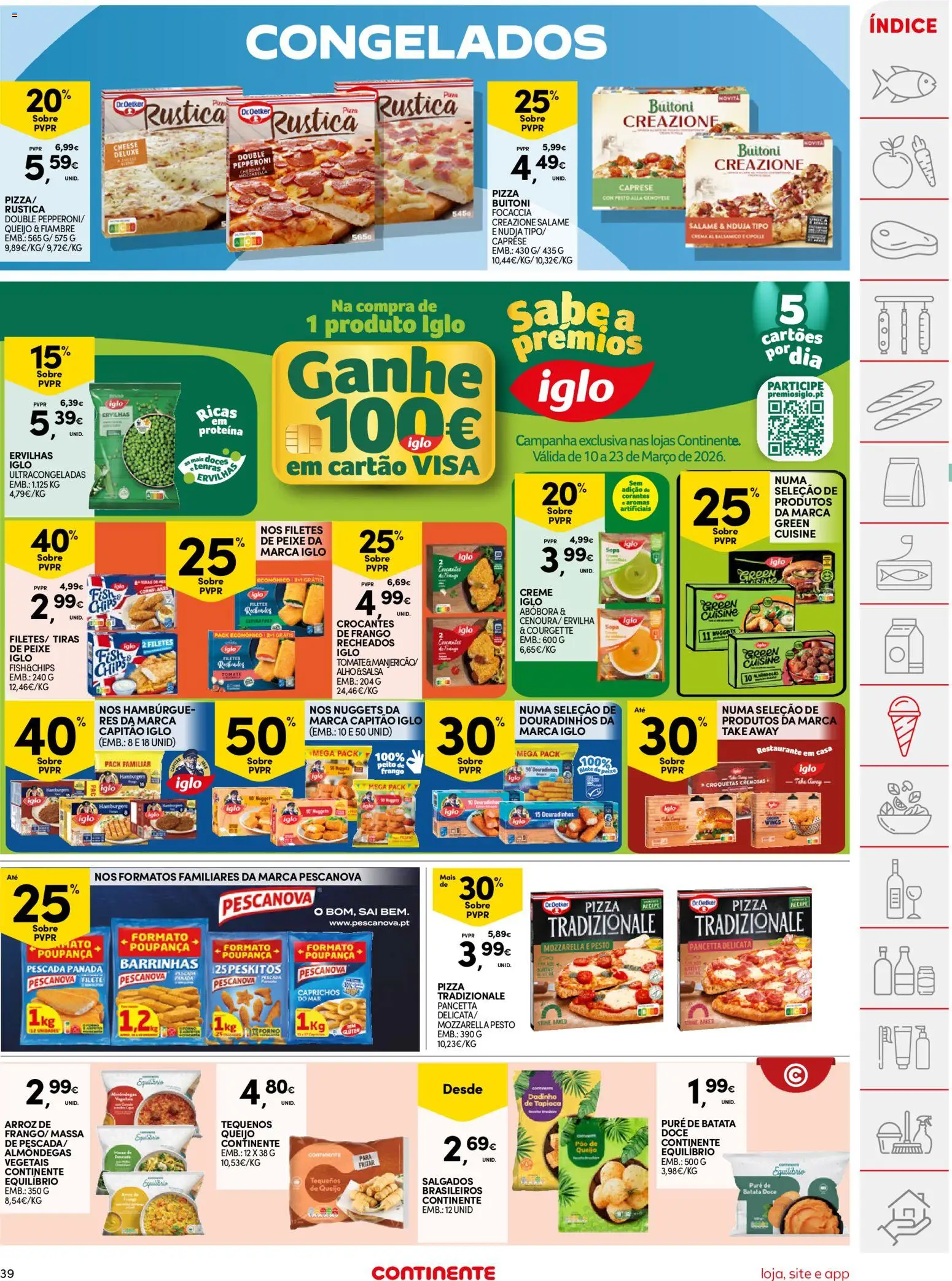 Continente folheto │ válido de 10.03.2026 | Página: 39 | Produtos: Salame, Abóbora, Arroz, Doces