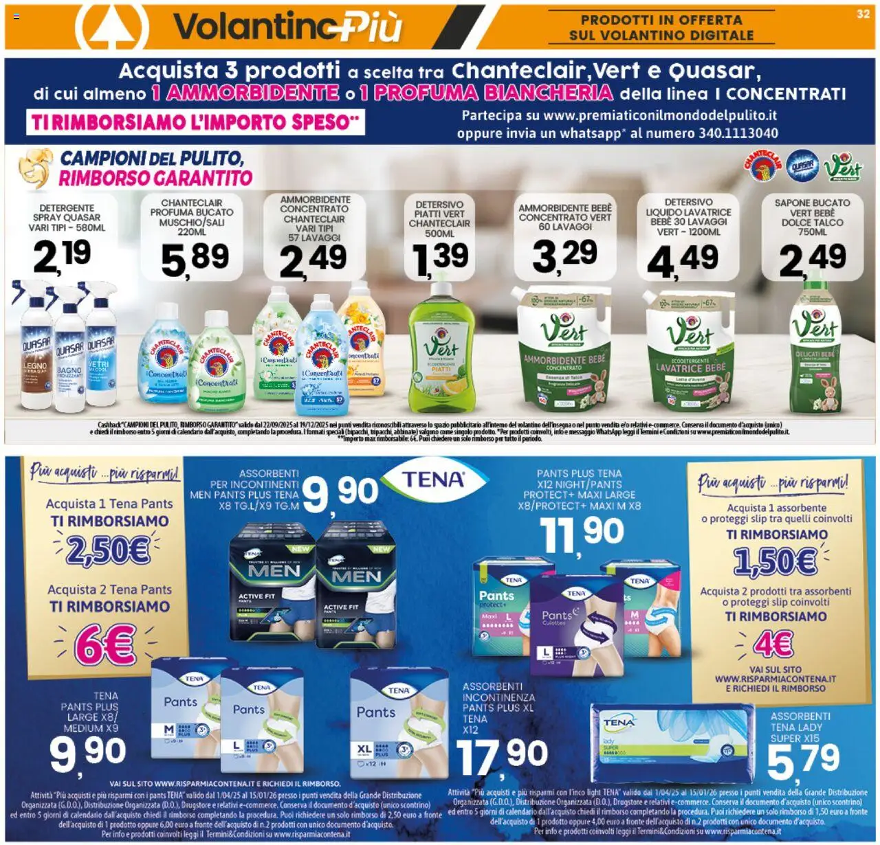 Volantino Interspar del 13.10.2025 | Pagina: 32 | Prodotti: Sapone, Ammorbidente, Slip, Bagno