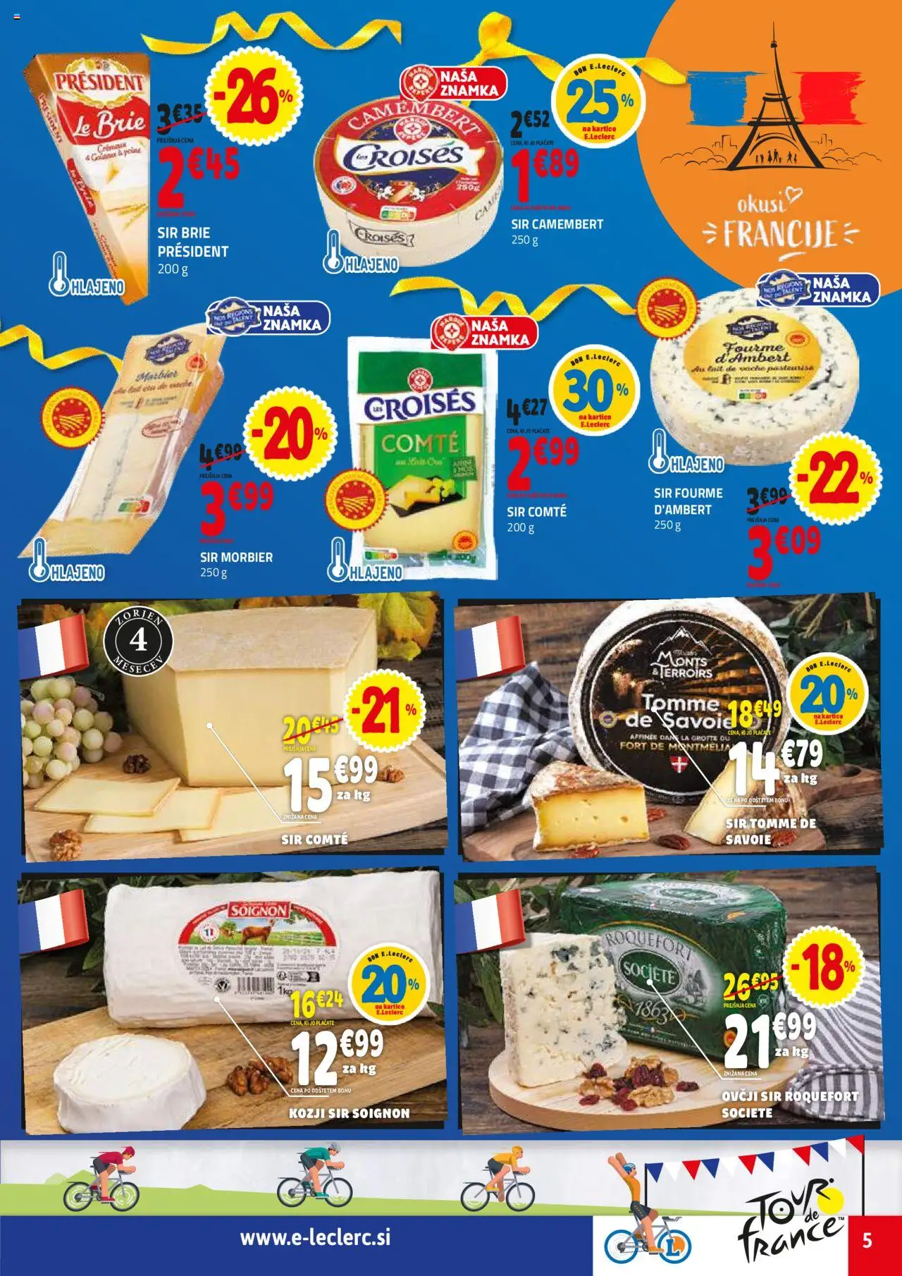 E.leclerc katalog │ velja od 02.07.2025 | Stran: 5 | Izdelki: Sir