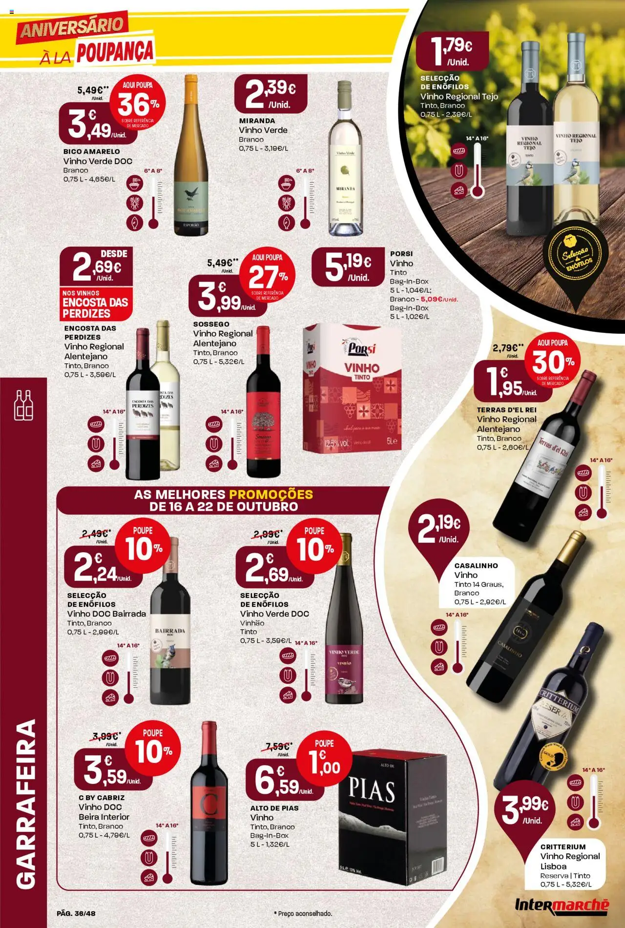 Intermarché folheto │ válido de 16.10.2025 | Página: 36 | Produtos: Vinho, Vinho tinto