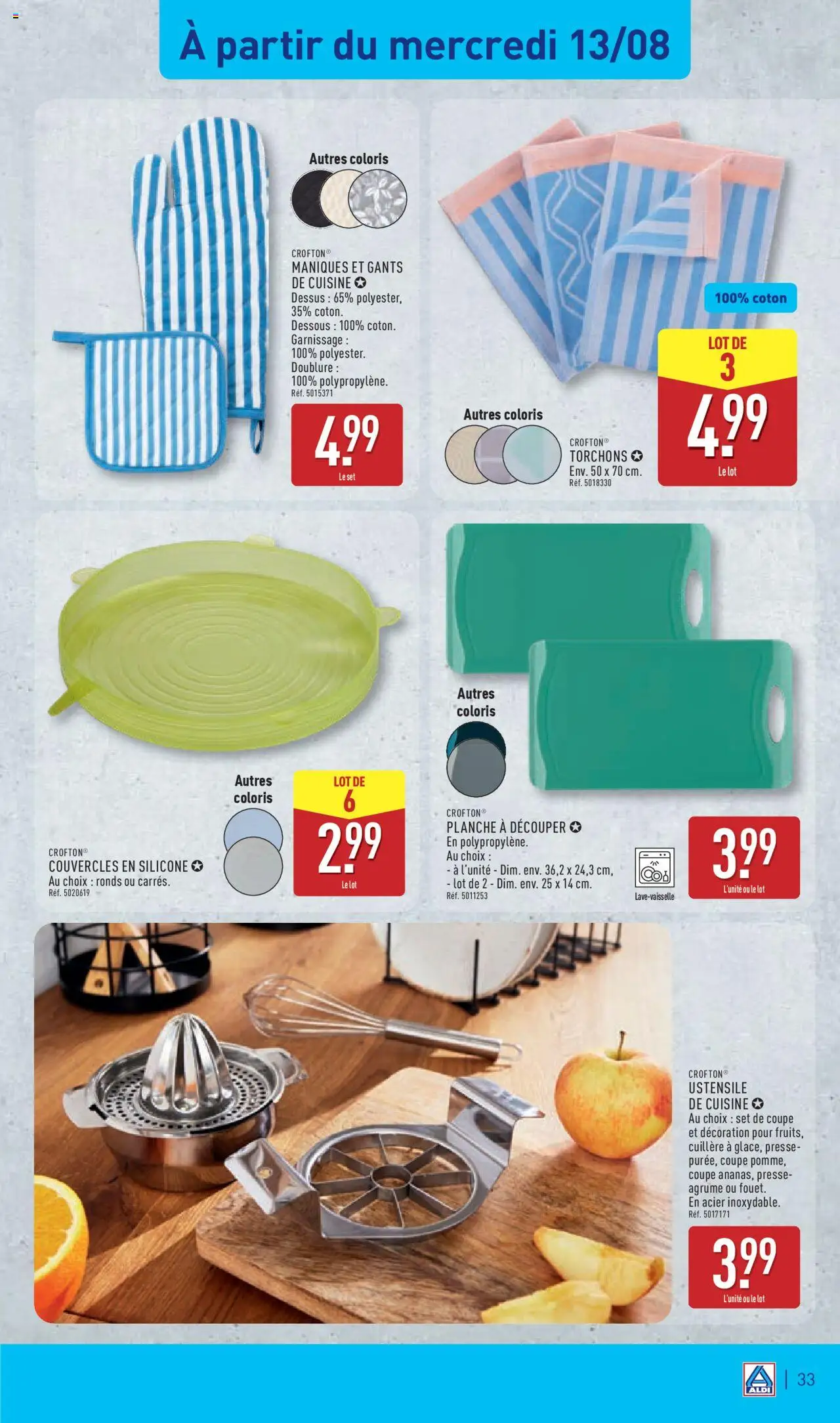  | Page: 35 | Produits: Planche à découper, Coton, Gants