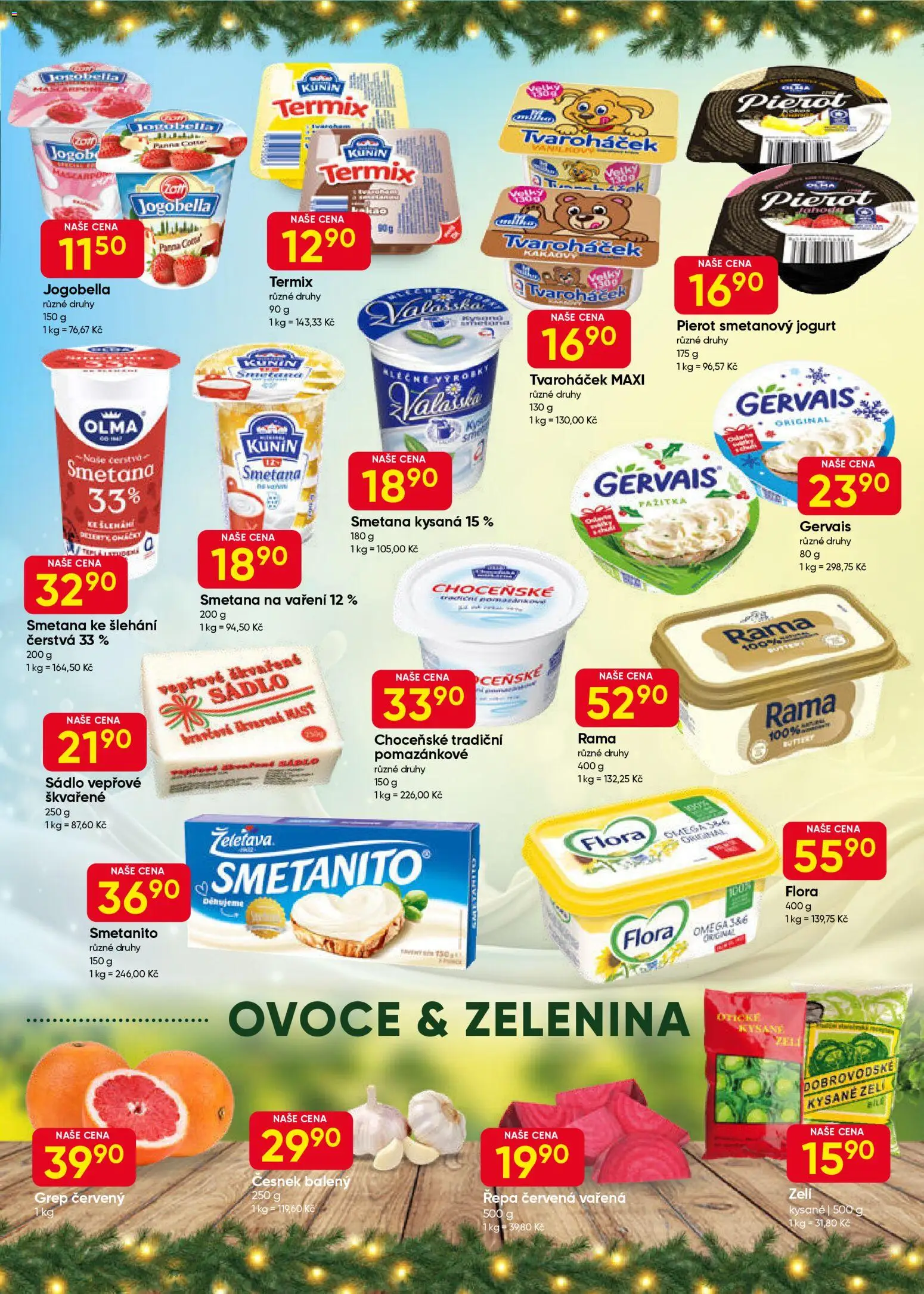 Hruška leták od 22.12.2025 | Strana: 3 | Produkty: Sádlo, Rama, Gervais, Smetana na vaření